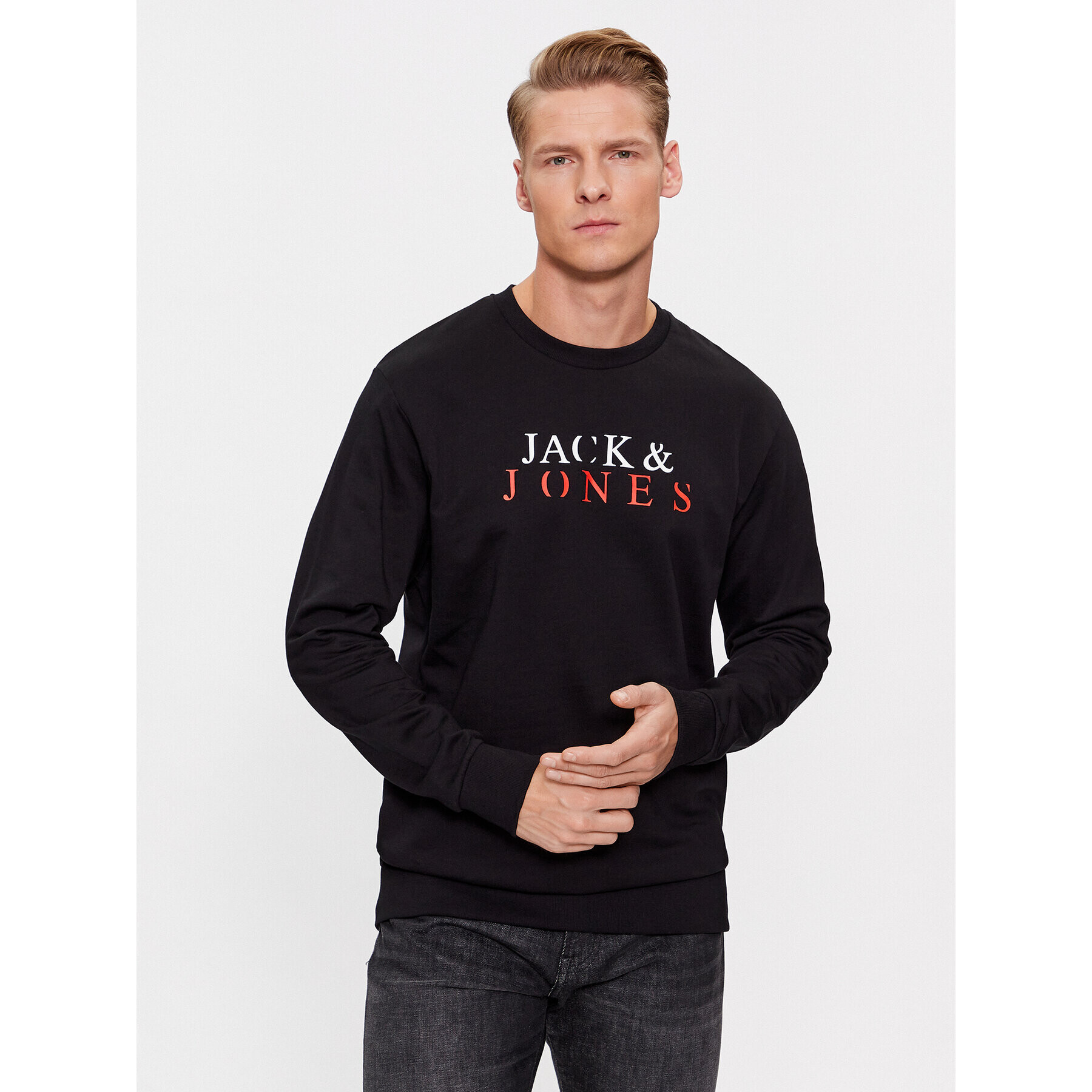 Jack&Jones Pulóver 12244404 Fekete Standard Fit - Pepit.hu