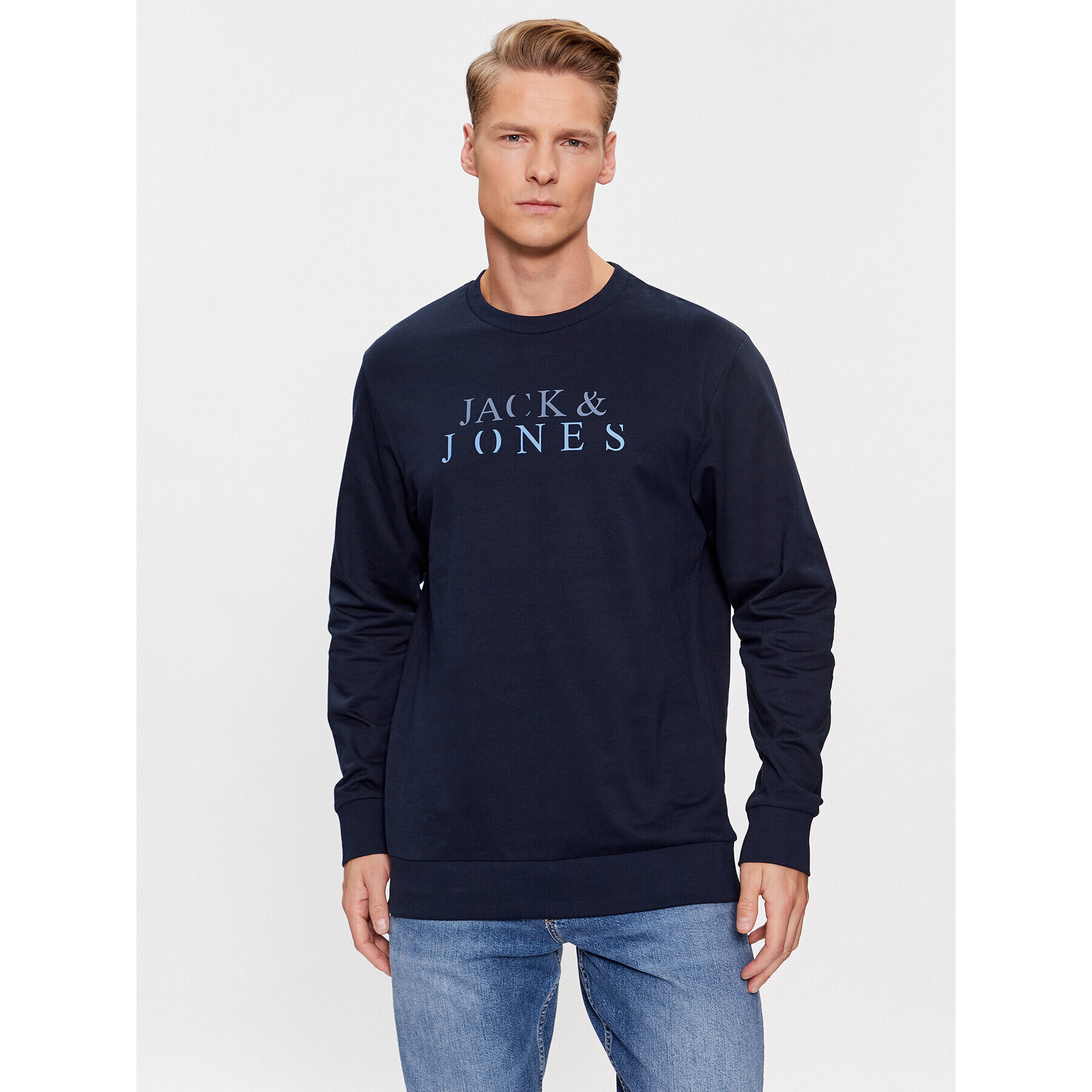 Jack&Jones Pulóver 12244404 Sötétkék Standard Fit - Pepit.hu