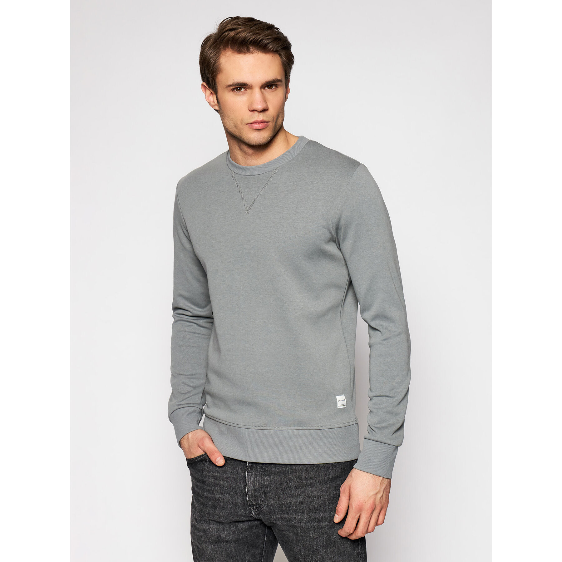 Jack&Jones Pulóver Basic 12181903 Szürke Regular Fit - Pepit.hu