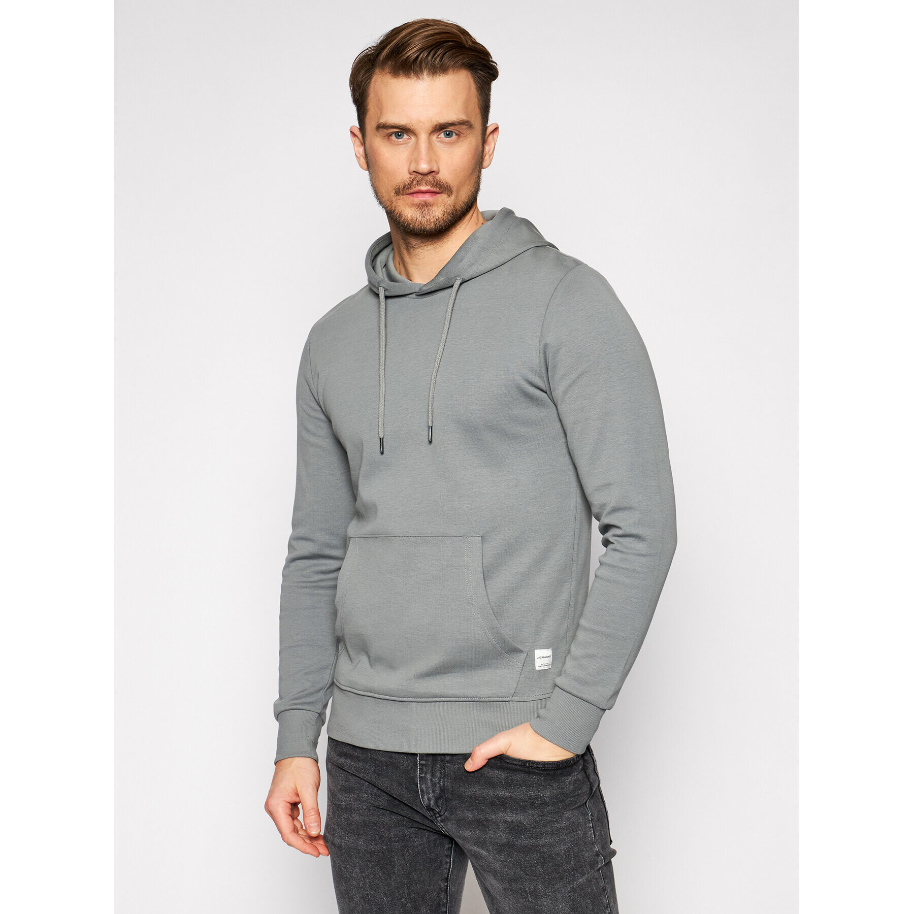 Jack&Jones Pulóver Basic 12182537 Szürke Regular Fit - Pepit.hu