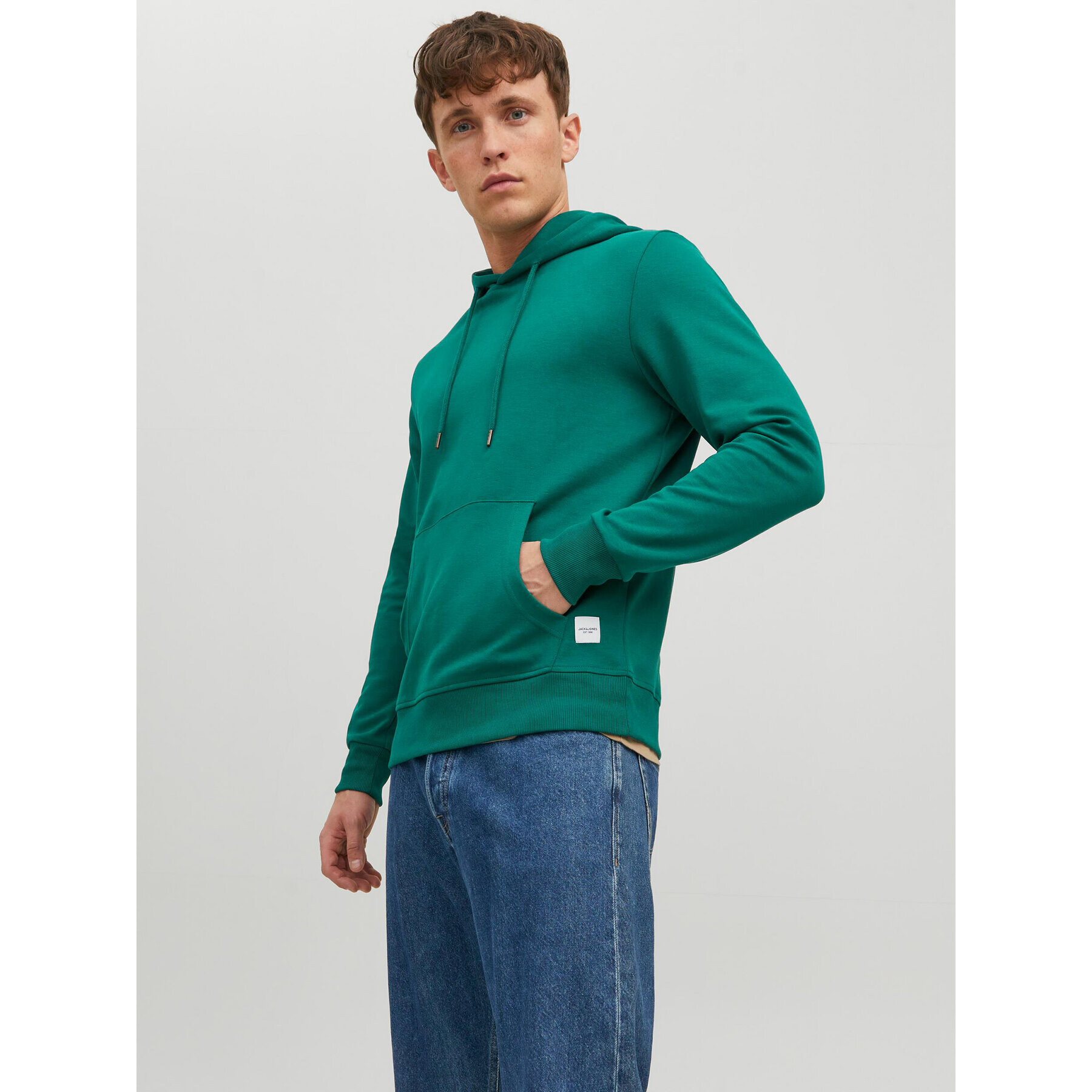 Jack&Jones Pulóver Basic 12182537 Zöld Regular Fit - Pepit.hu