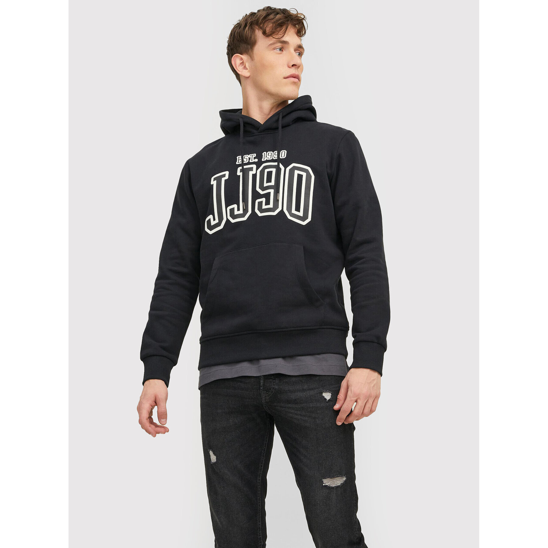 Jack&Jones Pulóver Cemb 12211457 Fekete Regular Fit - Pepit.hu