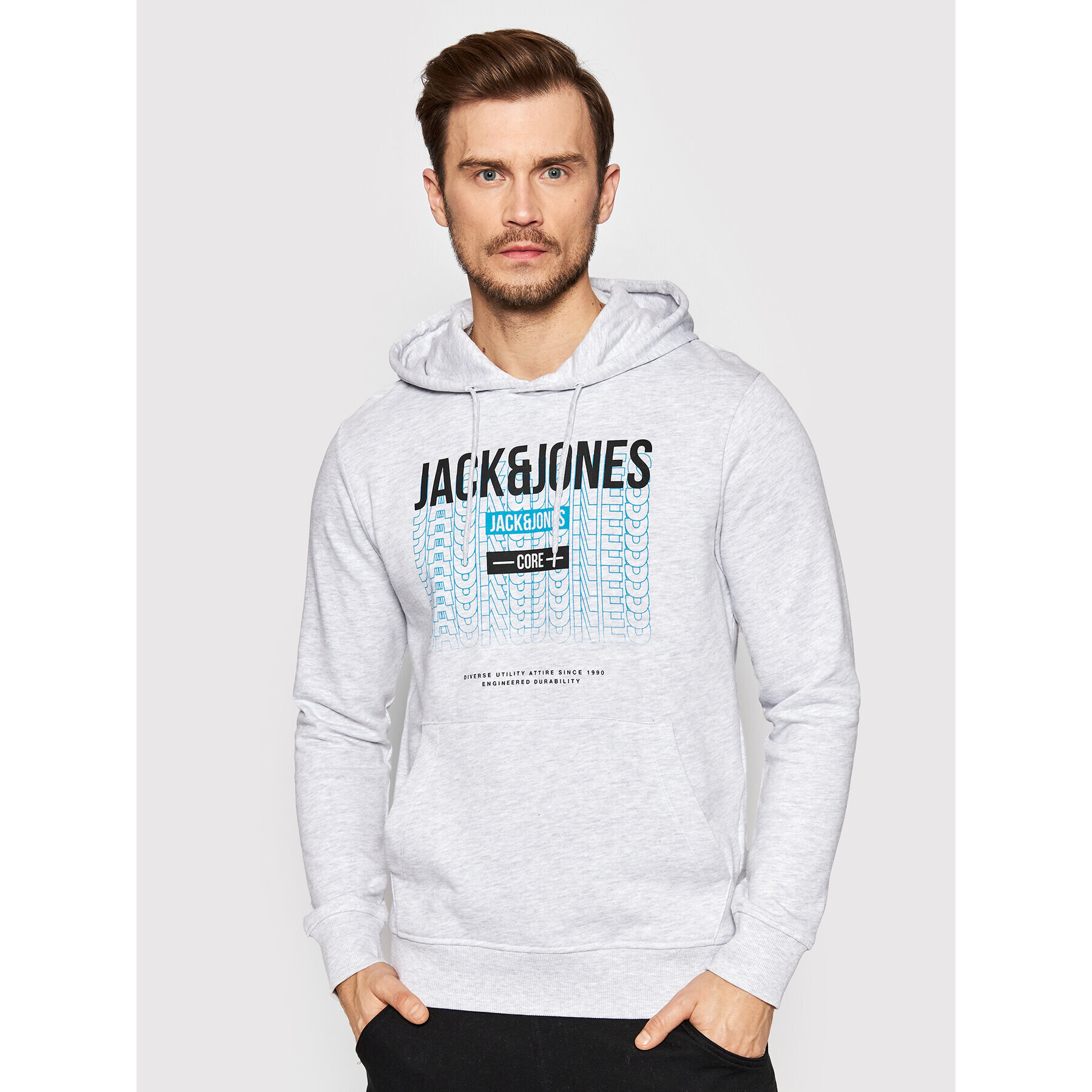 Jack&Jones Pulóver Cyber 12206191 Szürke Regular Fit - Pepit.hu