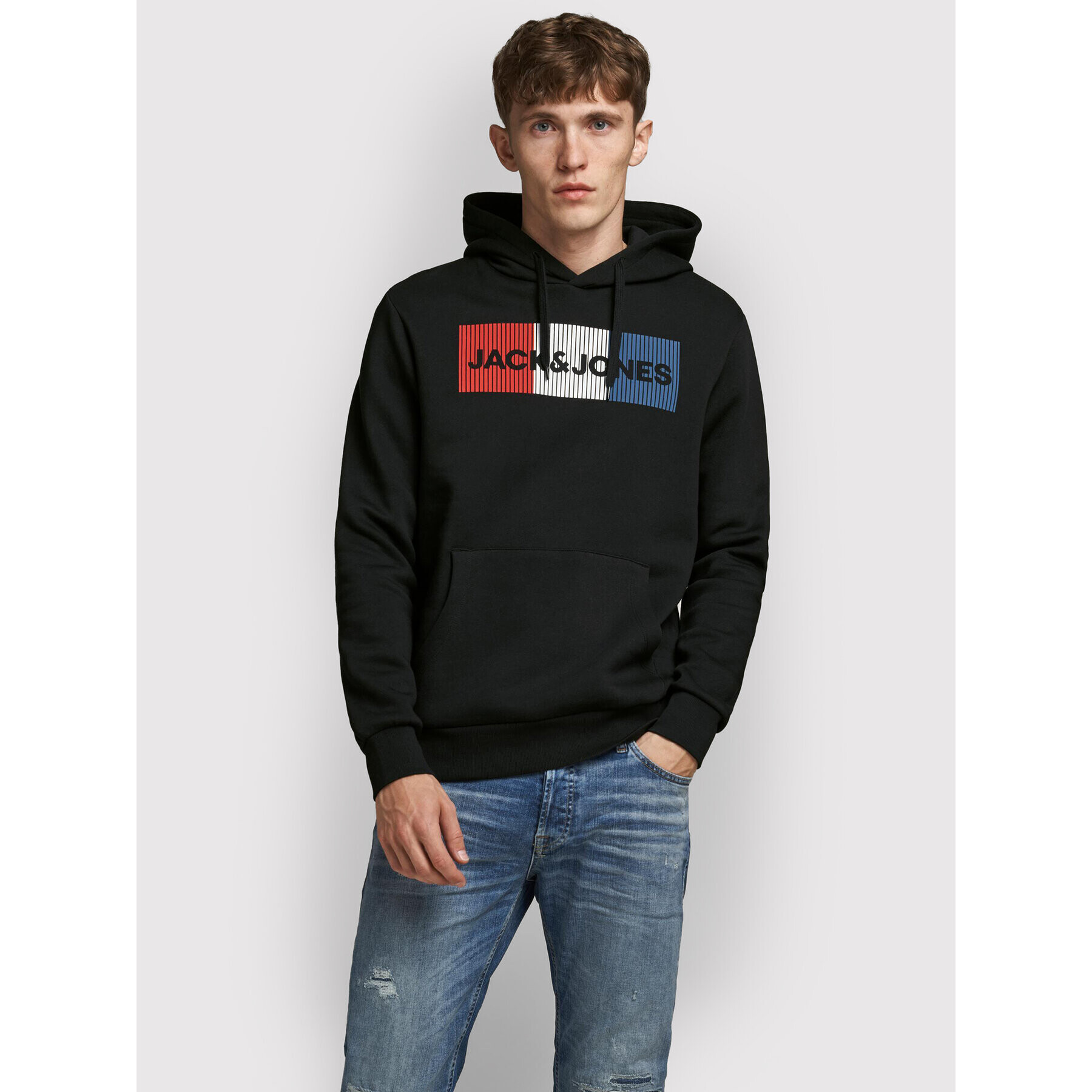 Jack&Jones Pulóver Ecorp 12152840 Fekete Regular Fit - Pepit.hu