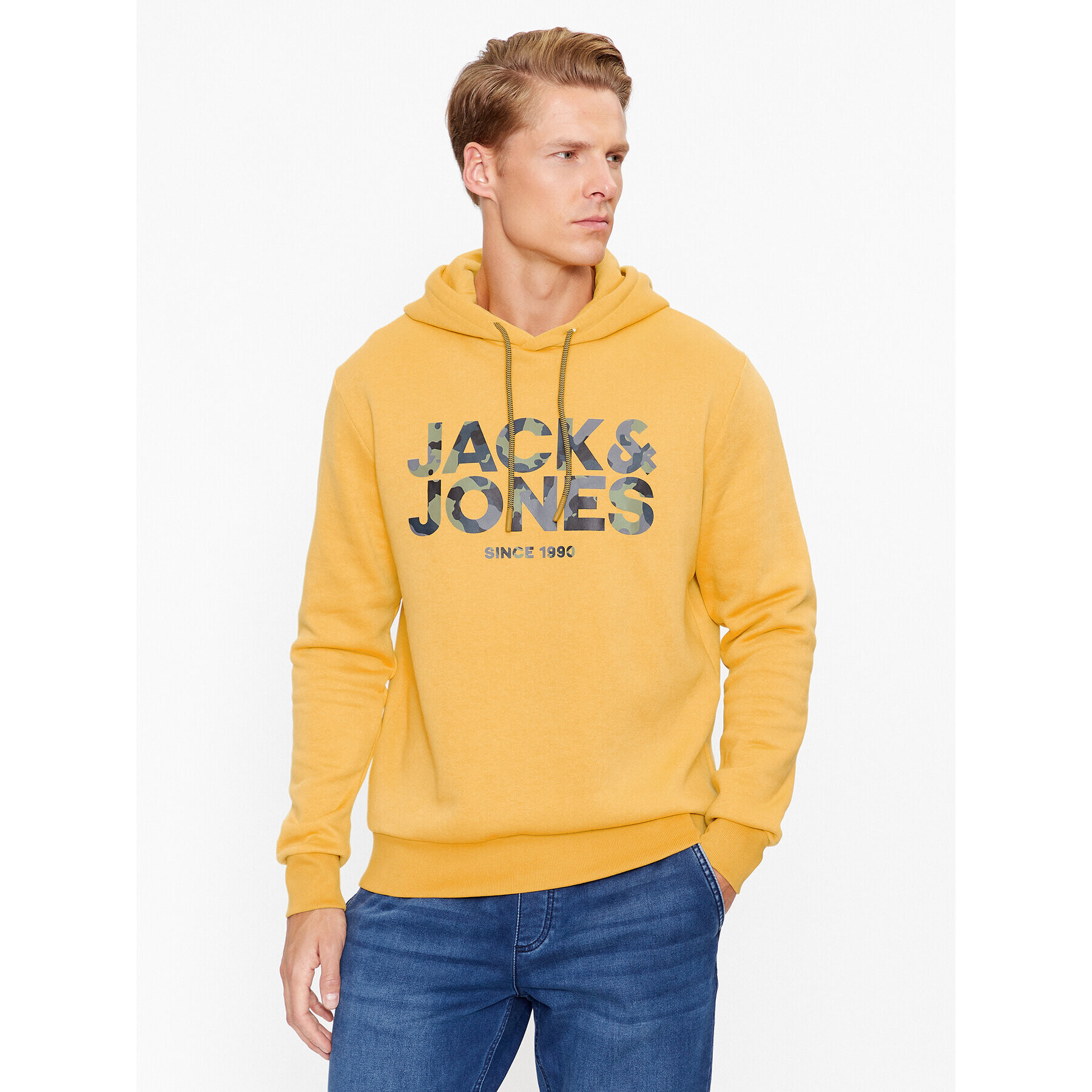 Jack&Jones Pulóver James 12235338 Sárga Regular Fit - Pepit.hu