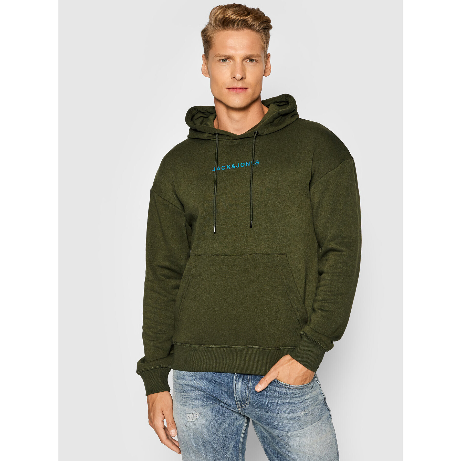 Jack&Jones Pulóver Marco 12192830 Zöld Relaxed Fit - Pepit.hu