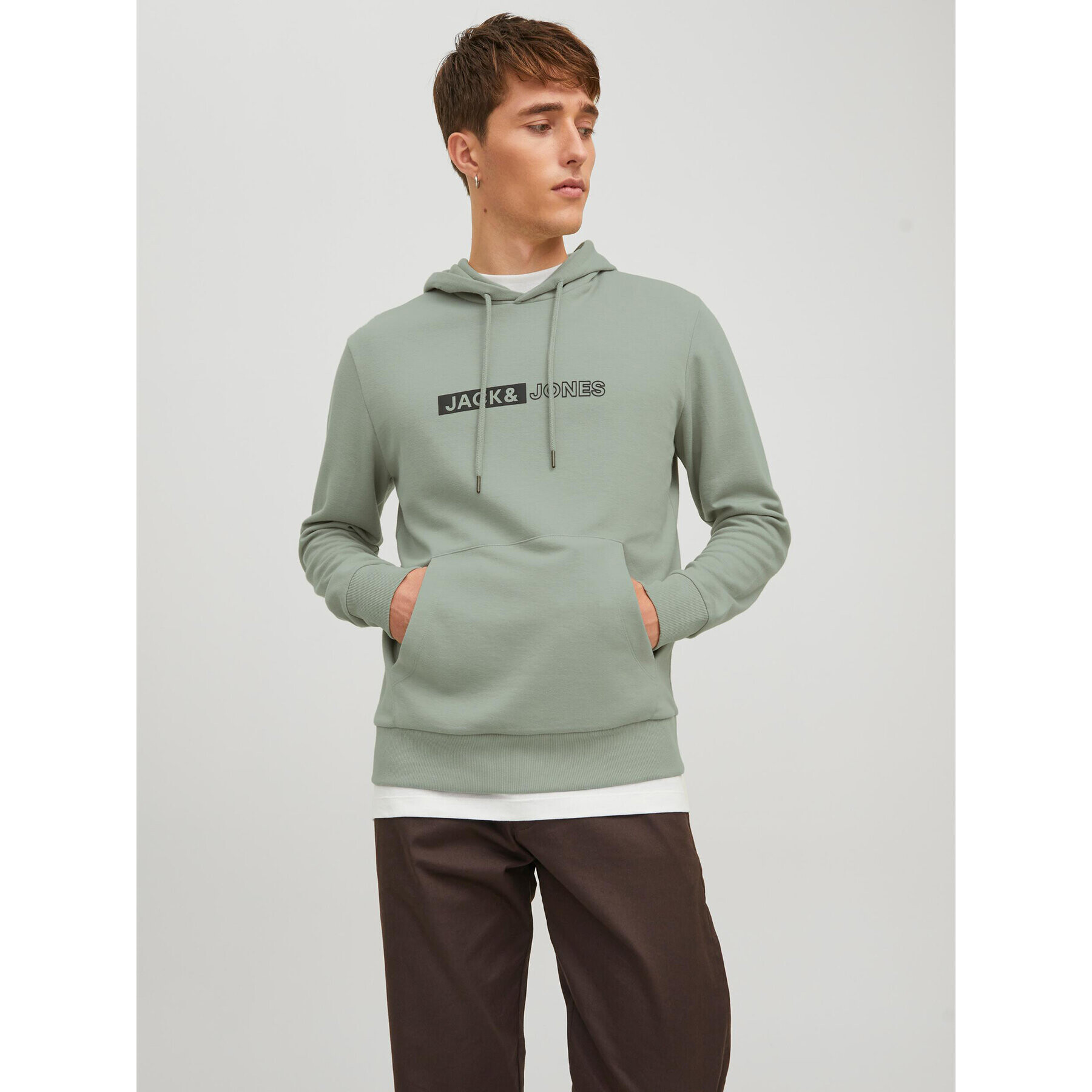 Jack&Jones Pulóver Neo 12223701 Zöld Regular Fit - Pepit.hu