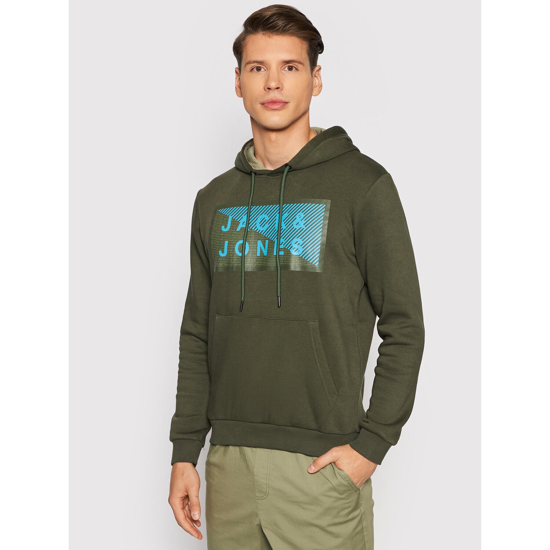 Jack&Jones Pulóver Shawn 12195903 Zöld Regular Fit - Pepit.hu