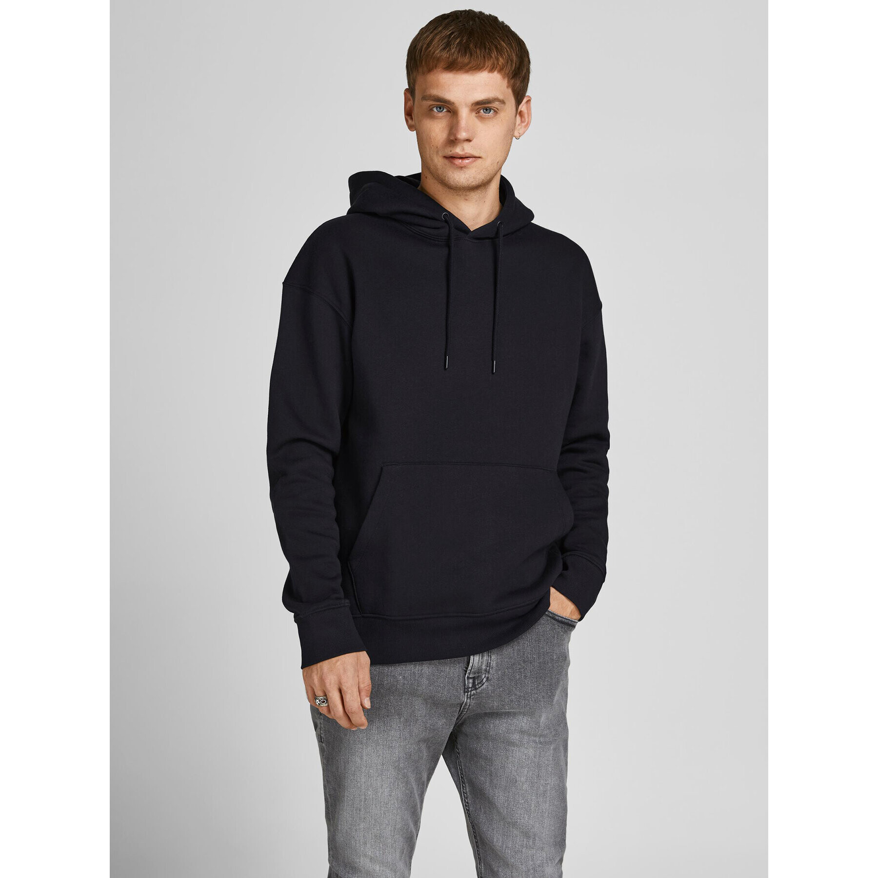 Jack&Jones Pulóver Star 12208157 Fekete Relaxed Fit - Pepit.hu