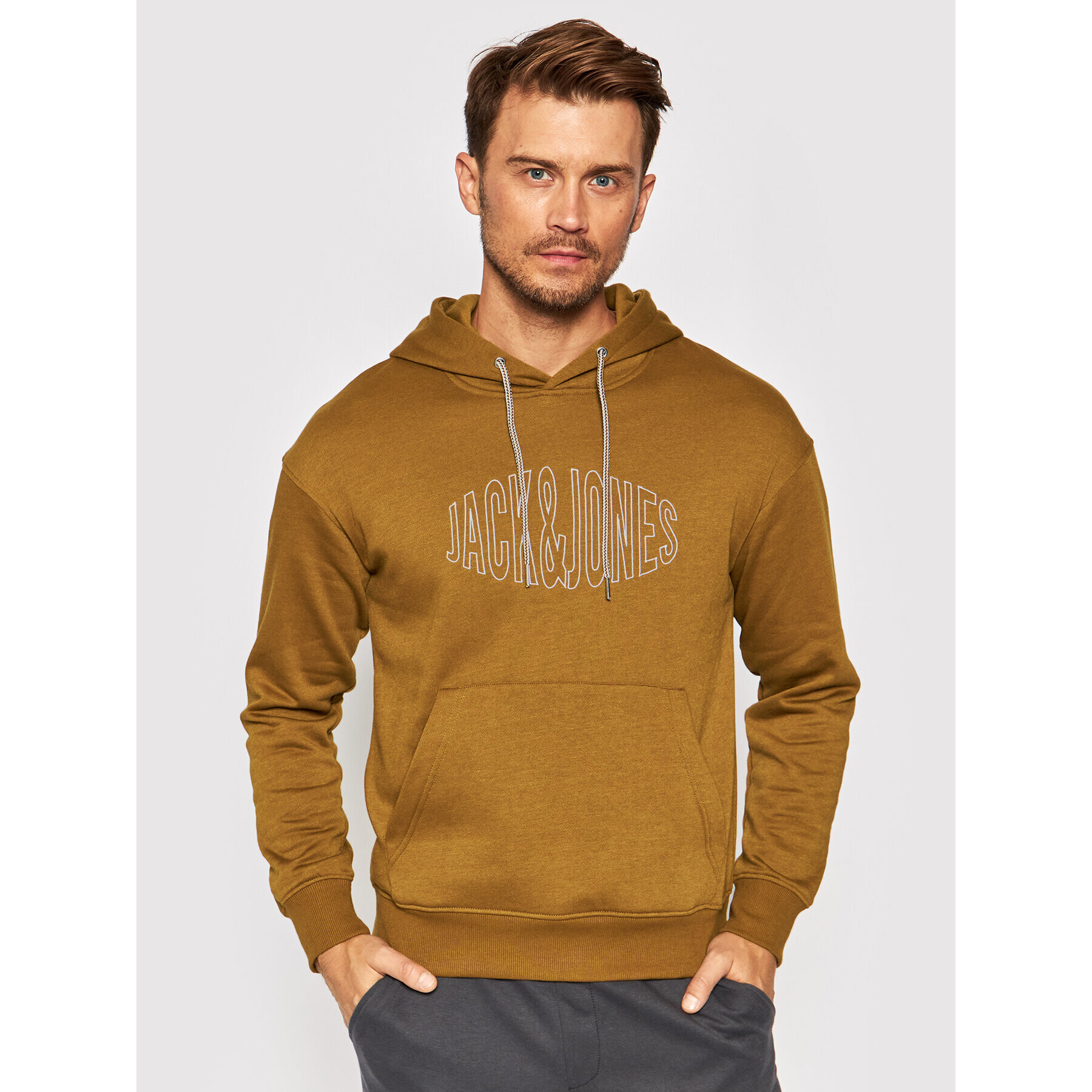 Jack&Jones Pulóver World 12194082 Barna Relaxed Fit - Pepit.hu