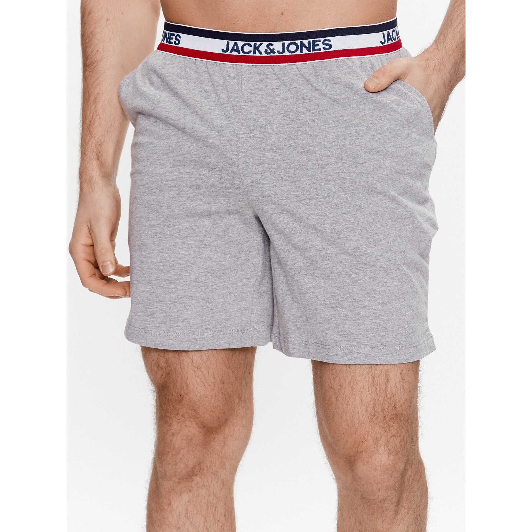 Jack&Jones Rövid pizsama nadrág Tape 12230637 Szürke Regular Fit - Pepit.hu