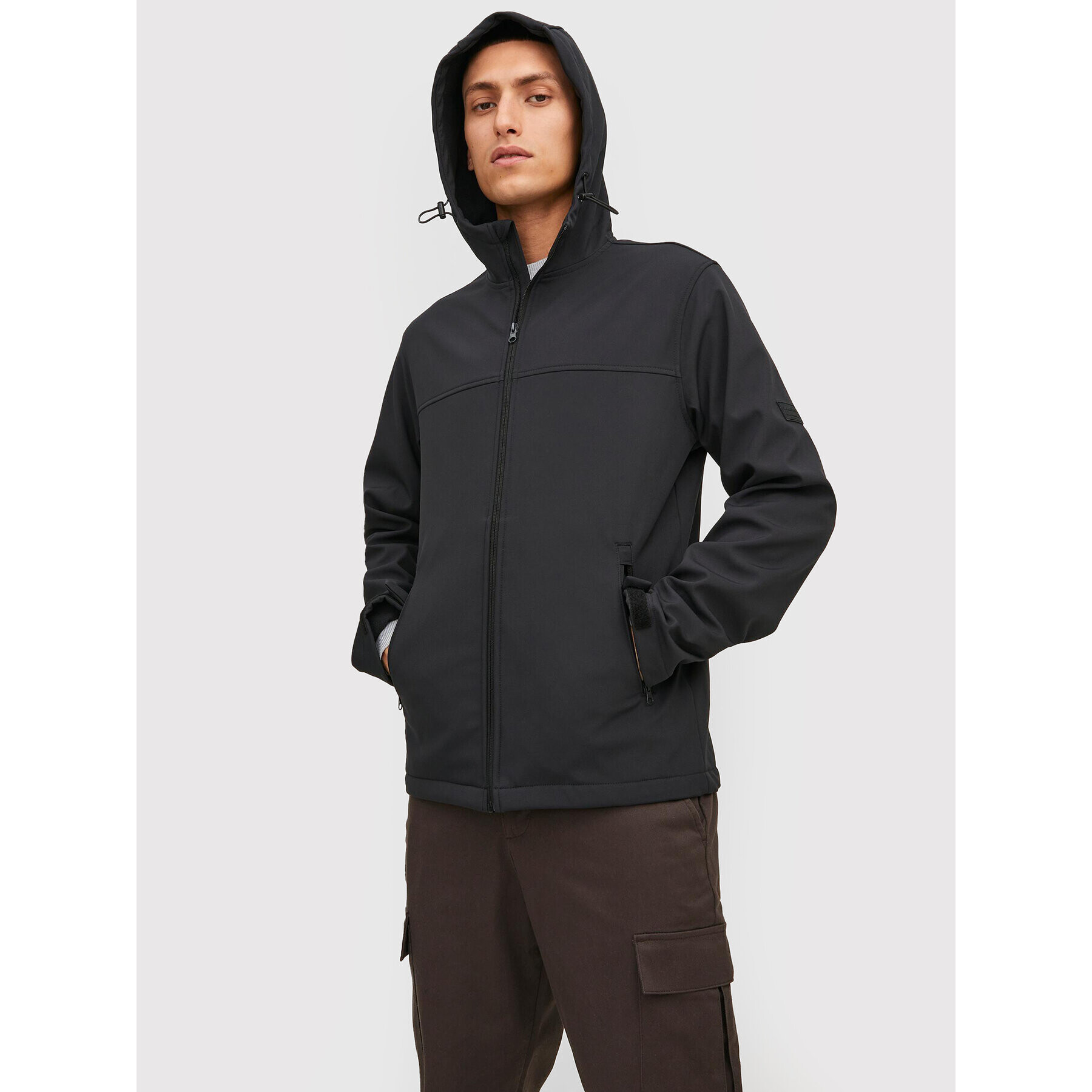 Jack&Jones Softshell kabát Marvin 12212363 Fekete Regular Fit - Pepit.hu