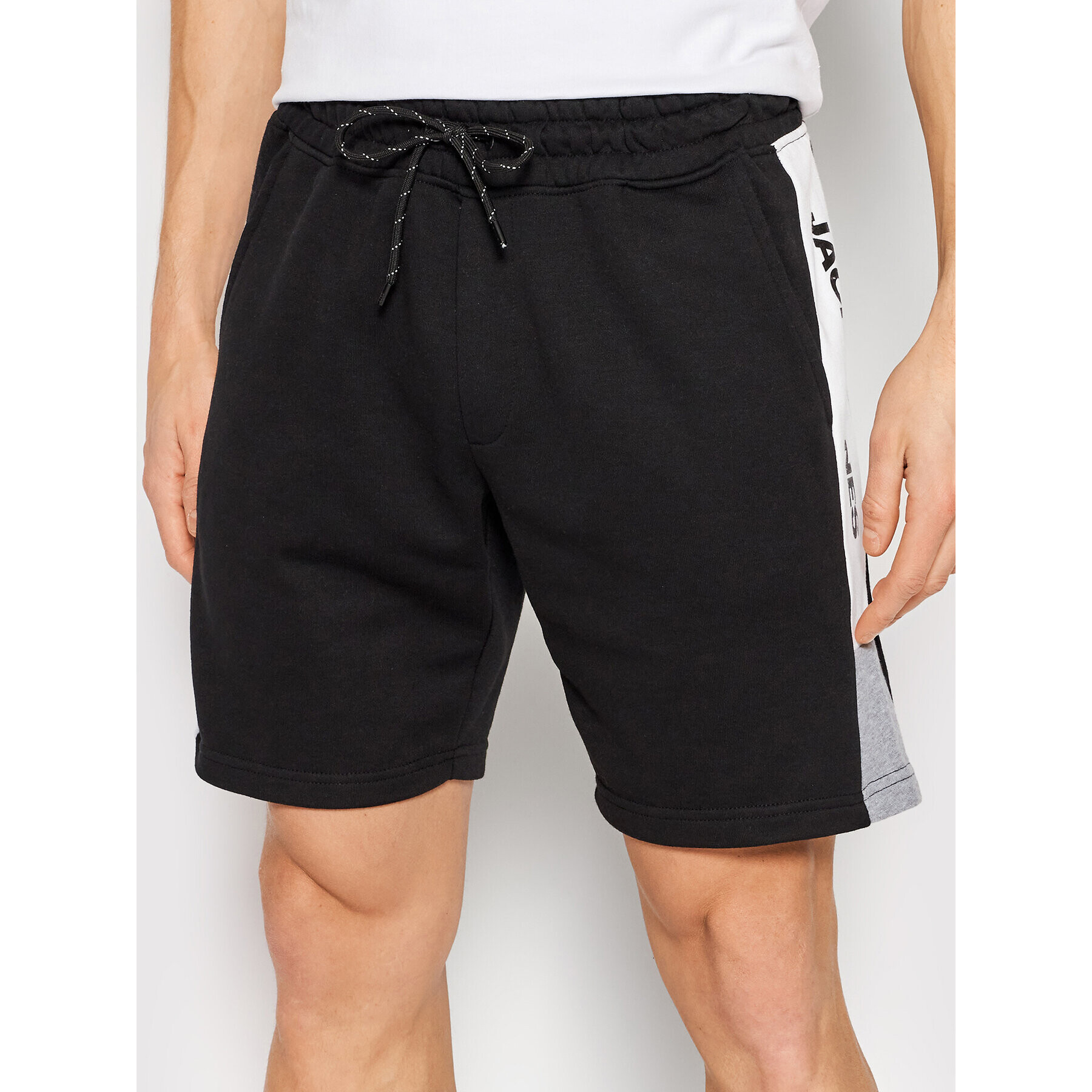 Jack&Jones Sport rövidnadrág Logo Blocking 12198008 Fekete Regular Fit - Pepit.hu