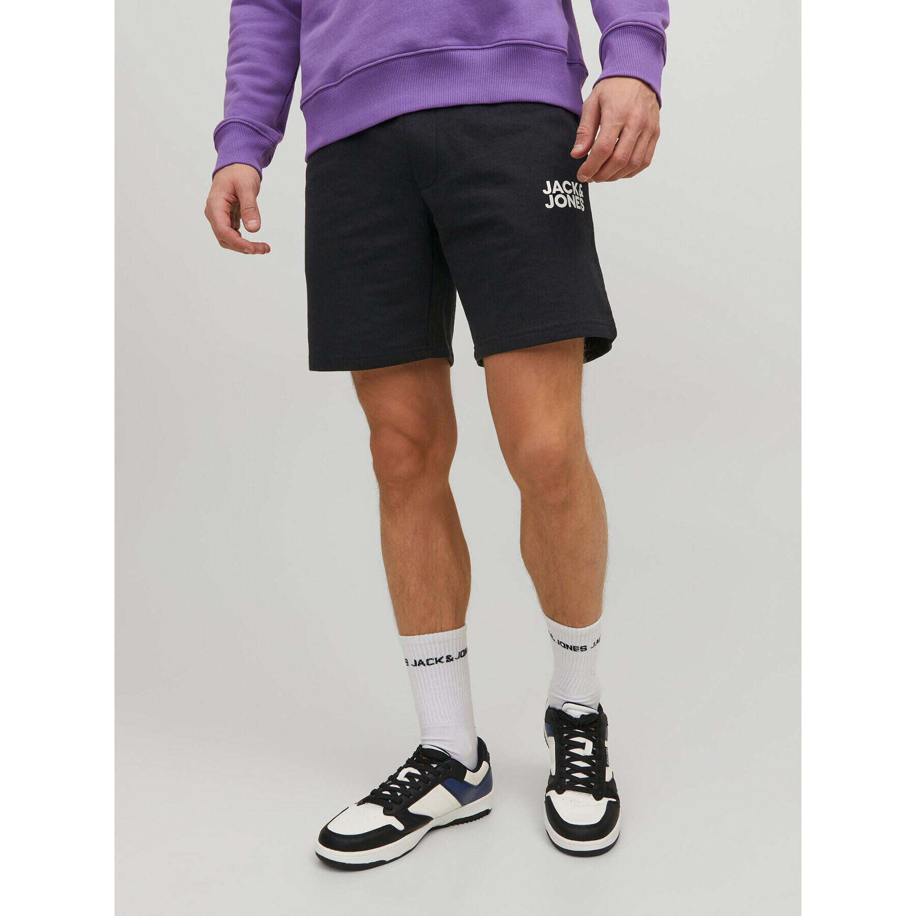 Jack&Jones Sport rövidnadrág New Soft 12228920 Fekete Regular Fit - Pepit.hu