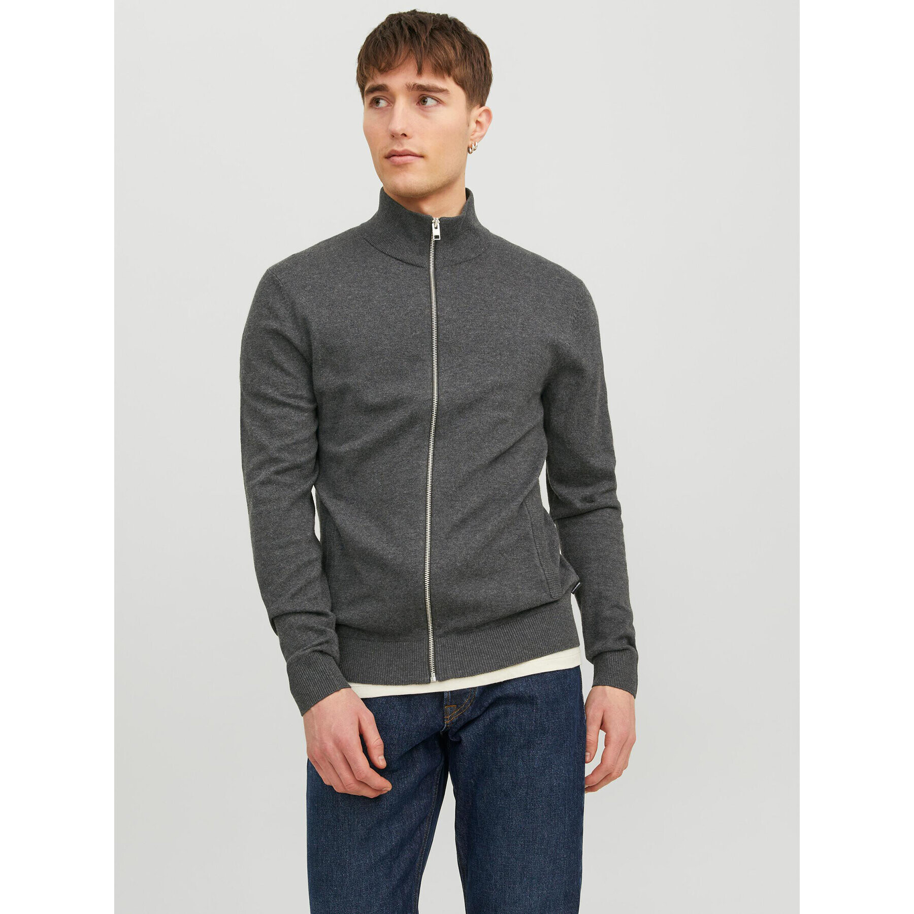 Jack&Jones Sweater 12223949 Szürke Regular Fit - Pepit.hu