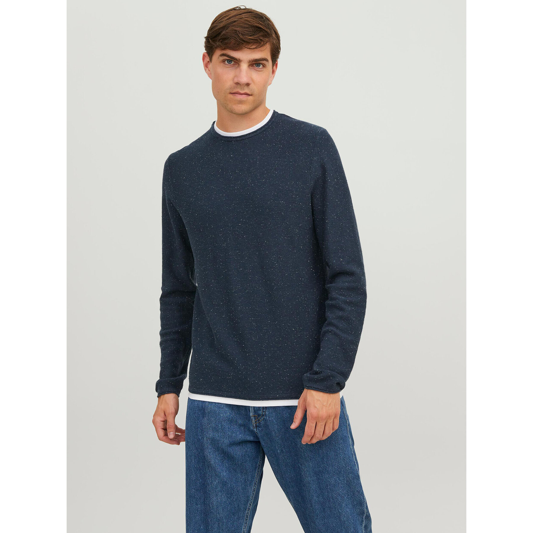 Jack&Jones Sweater 12227443 Sötétkék Regular Fit - Pepit.hu