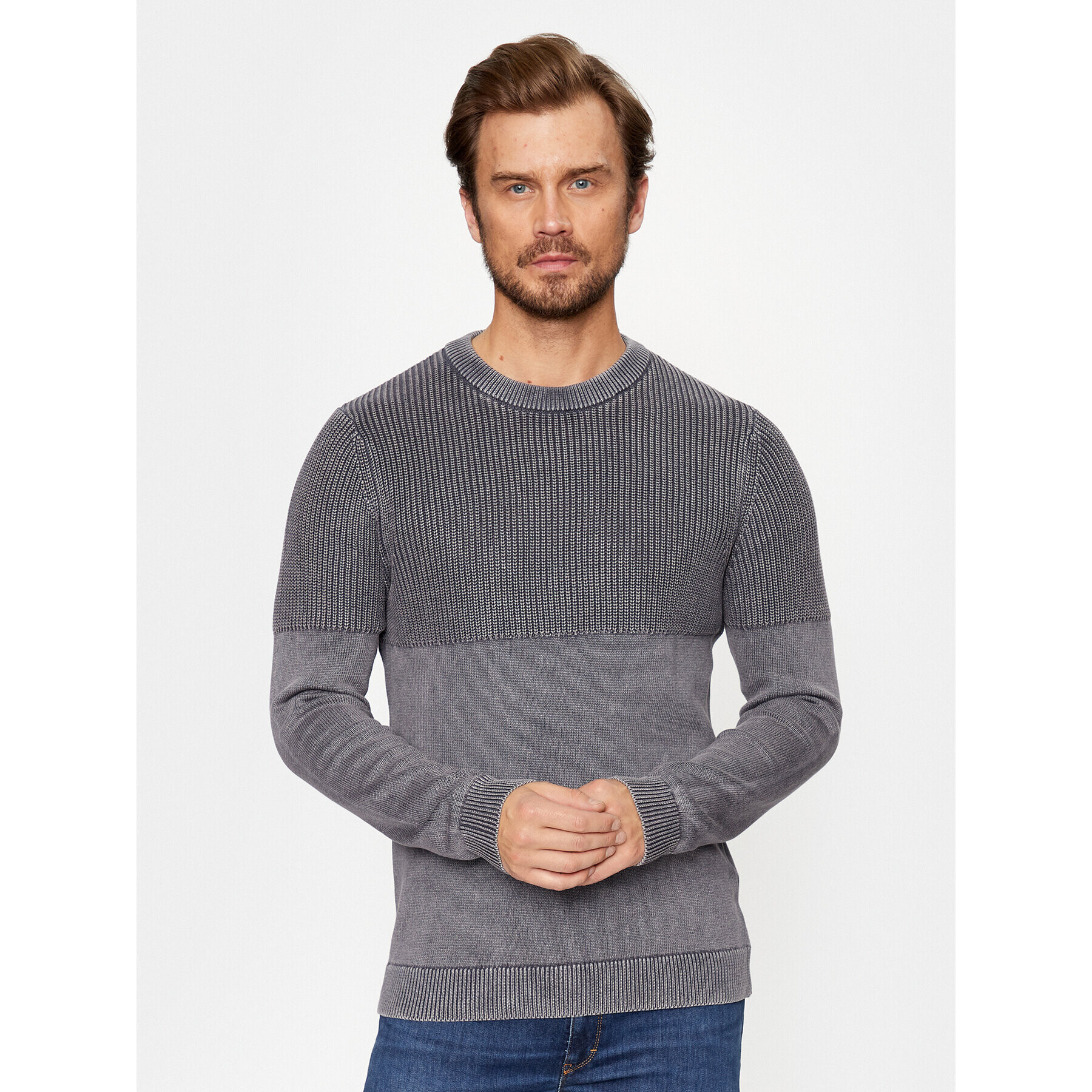 Jack&Jones Sweater 12236265 Szürke Regular Fit - Pepit.hu