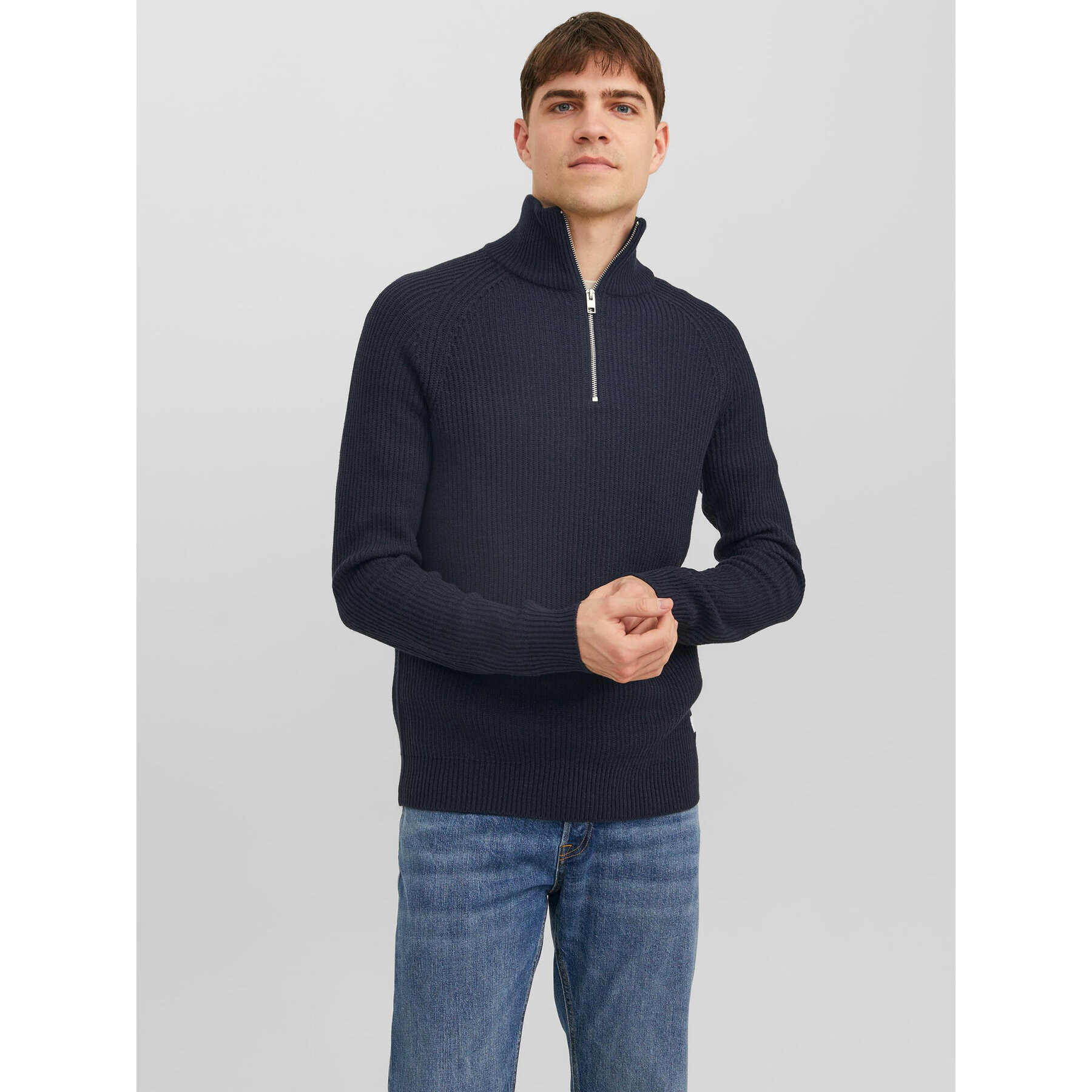 Jack&Jones Sweater 12236308 Sötétkék Regular Fit - Pepit.hu