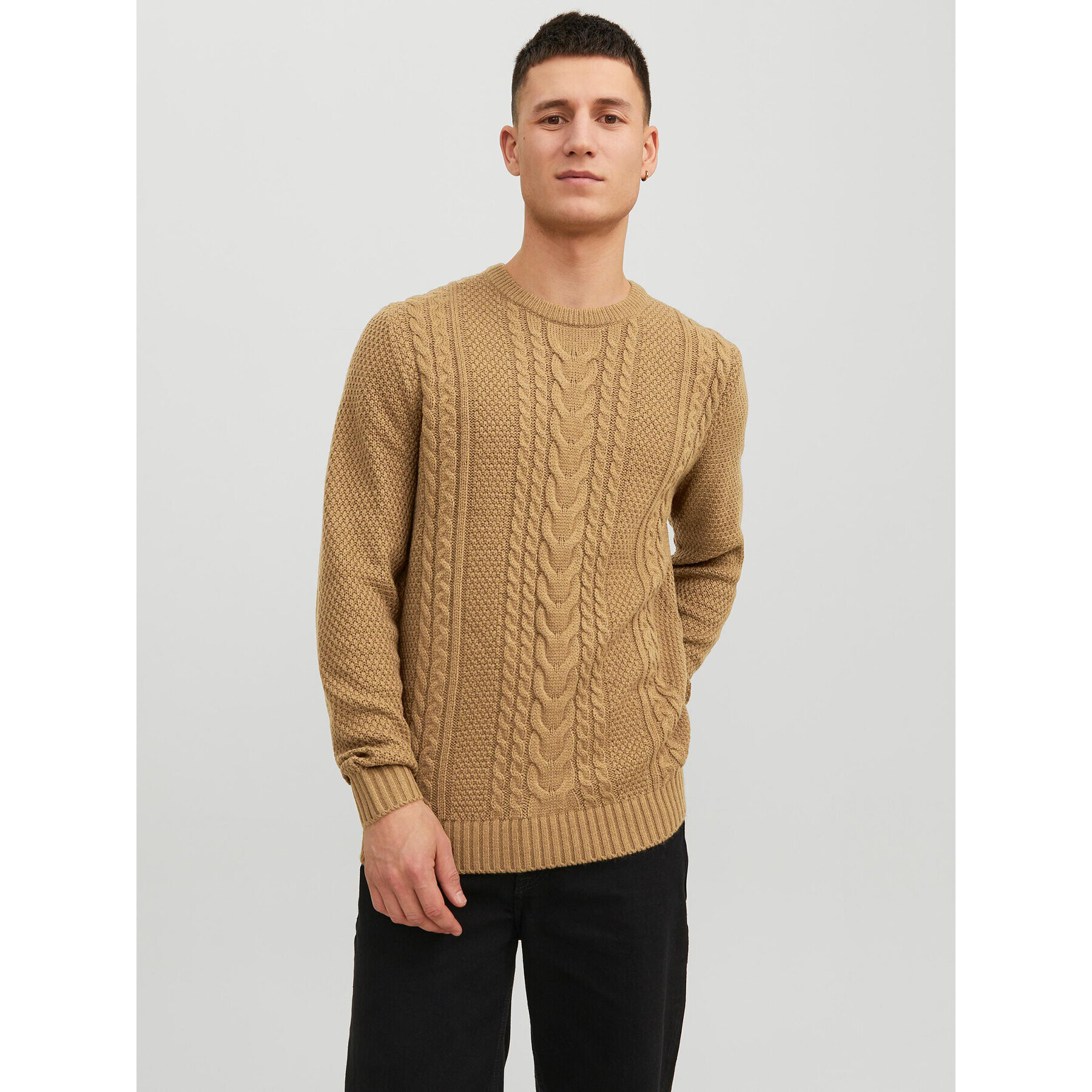 Jack&Jones Sweater 12236314 Bézs Regular Fit - Pepit.hu