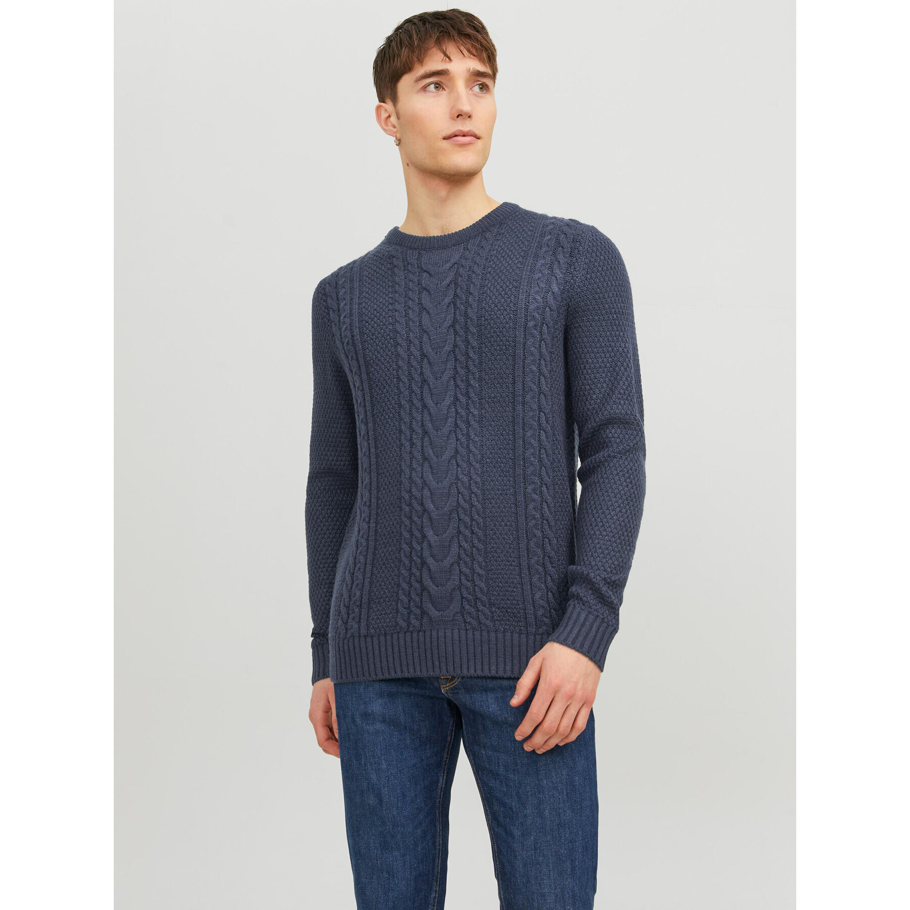 Jack&Jones Sweater 12236314 Sötétkék Regular Fit - Pepit.hu