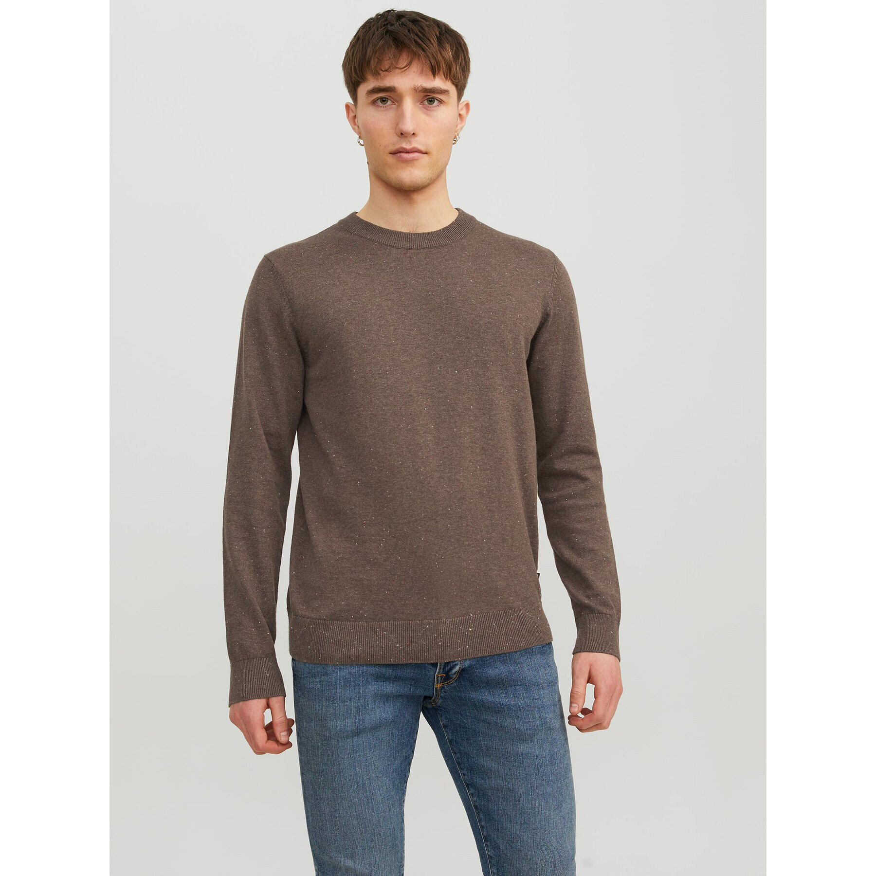 Jack&Jones Sweater Albert 12236792 Barna Regular Fit - Pepit.hu