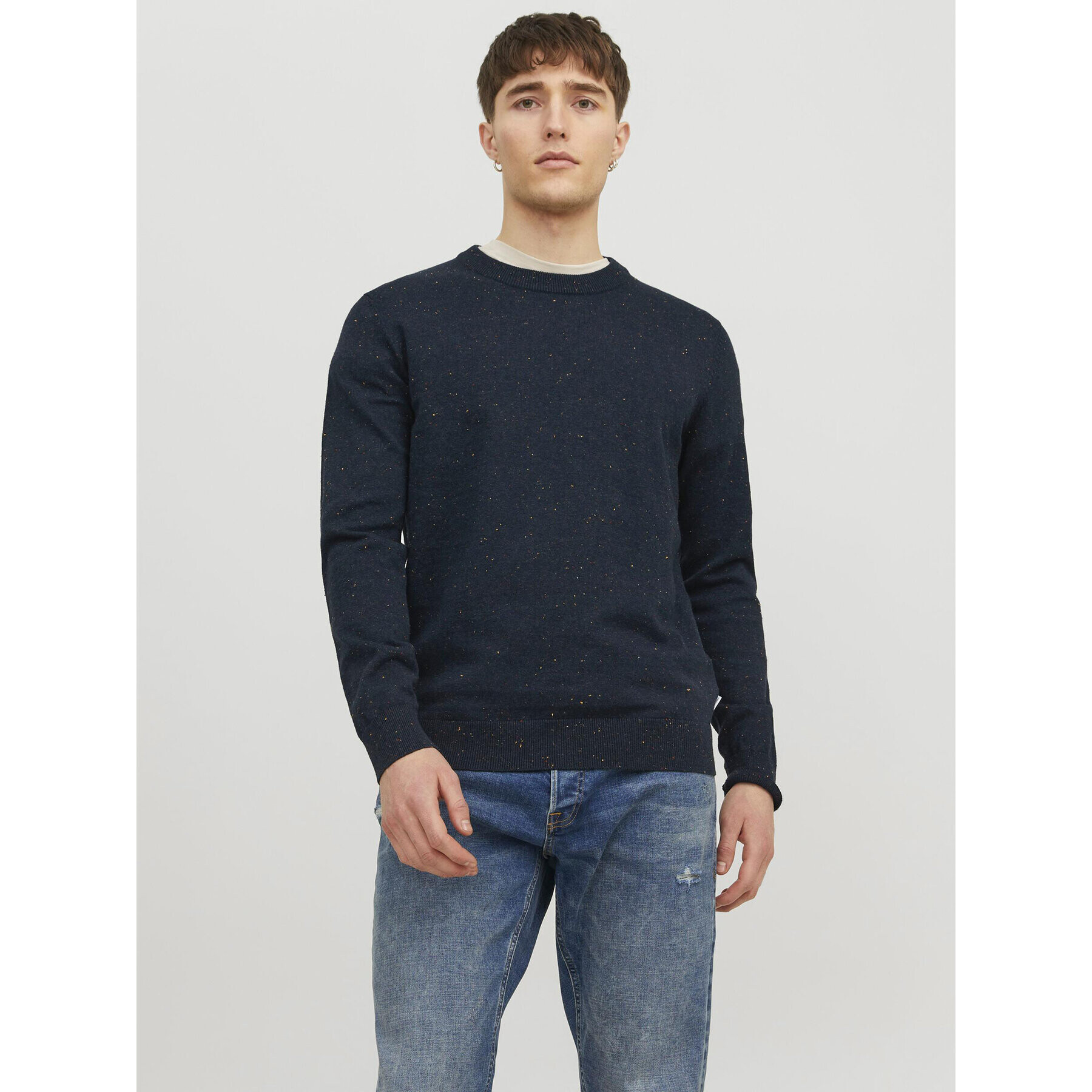 Jack&Jones Sweater Albert 12236792 Sötétkék Regular Fit - Pepit.hu