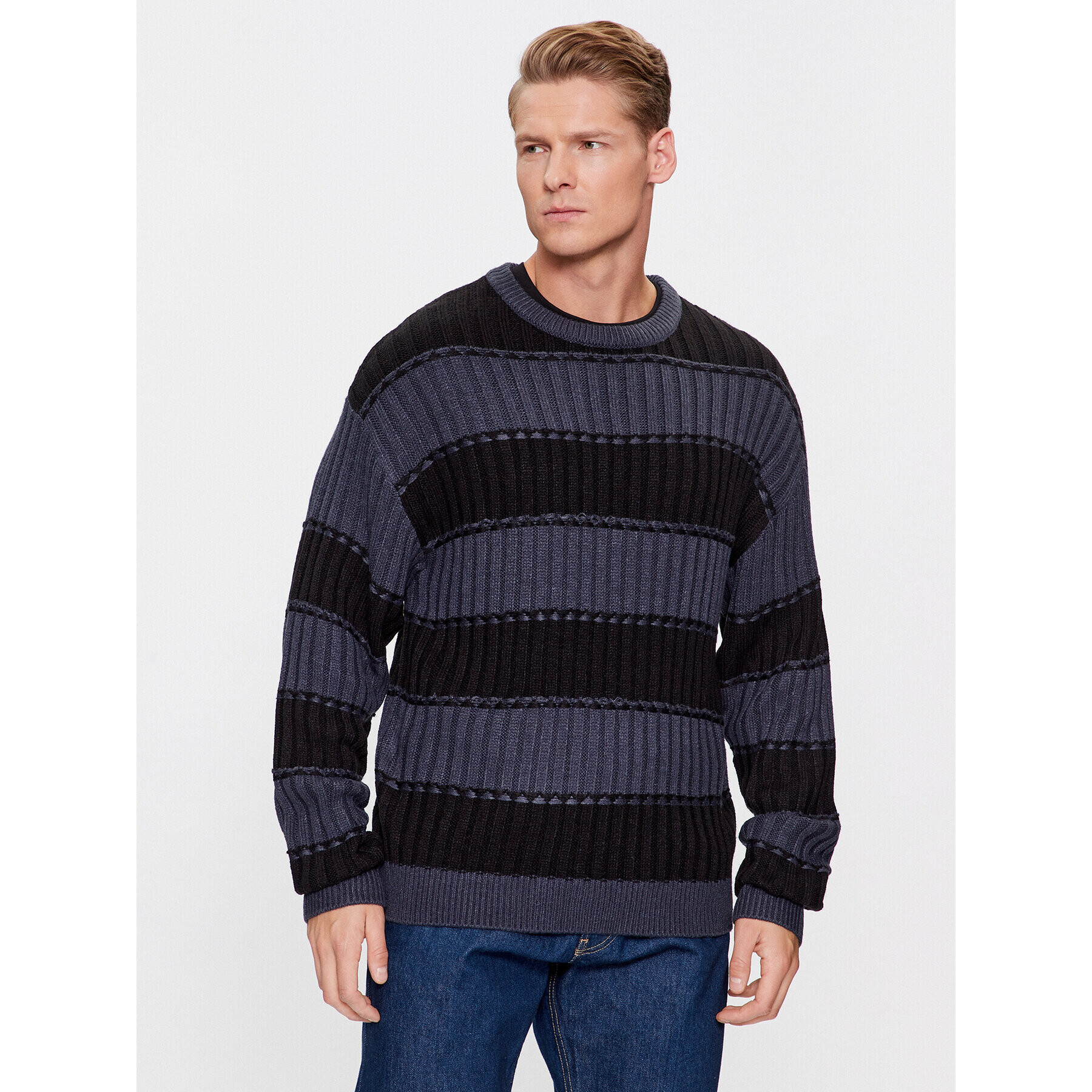 Jack&Jones Sweater 12241846 Sötétkék Regular Fit - Pepit.hu