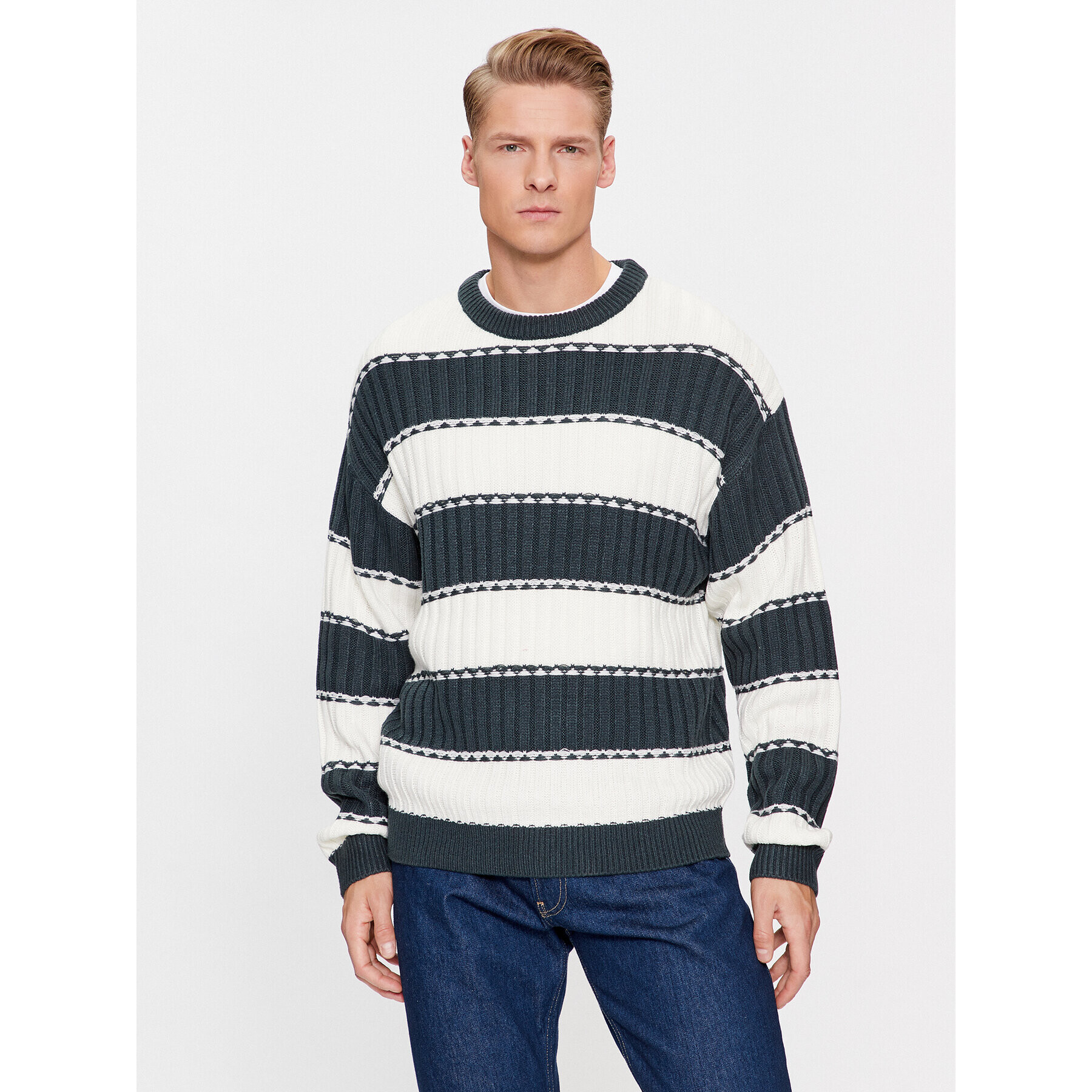 Jack&Jones Sweater 12241846 Zöld Regular Fit - Pepit.hu