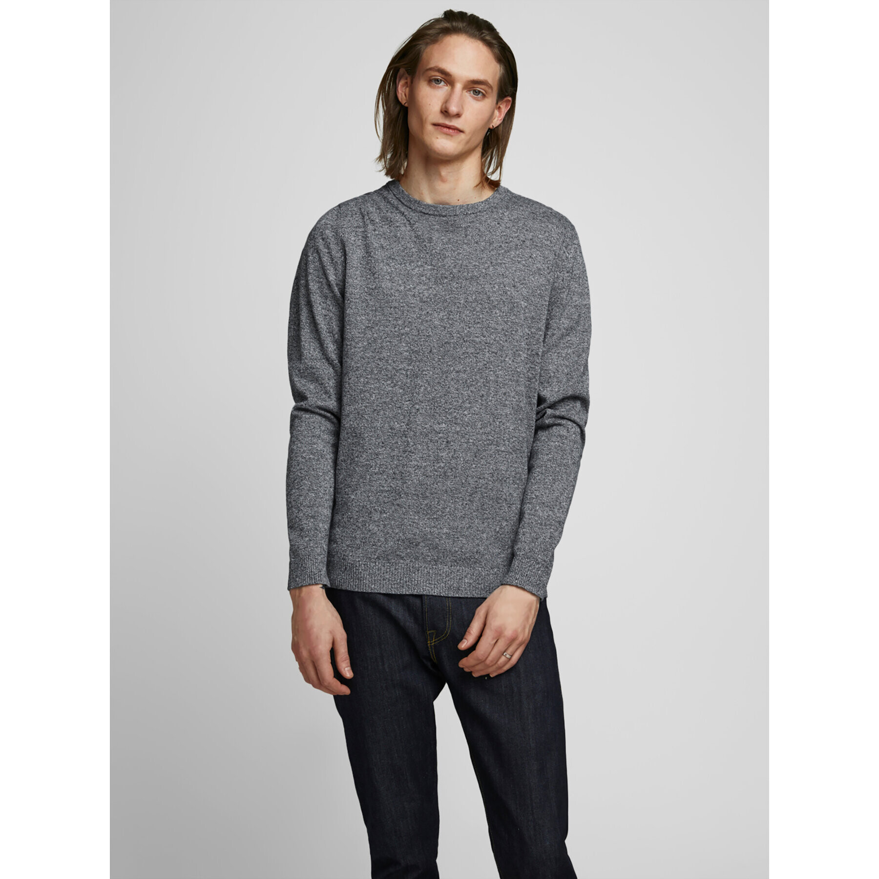 Jack&Jones Sweater Basic 12137190 Szürke Regular Fit - Pepit.hu