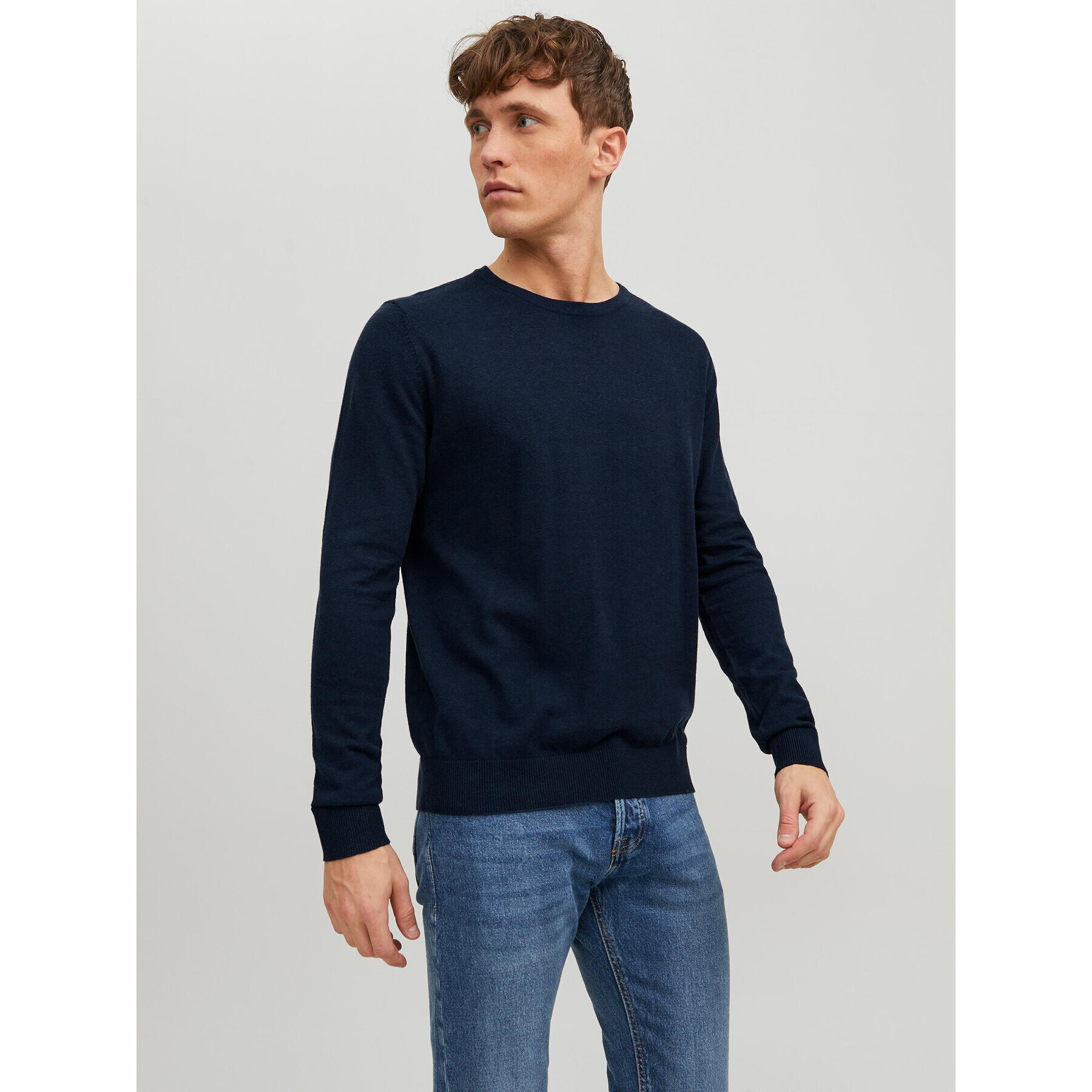 Jack&Jones Sweater Emil 12208364 Sötétkék Regular Fit - Pepit.hu