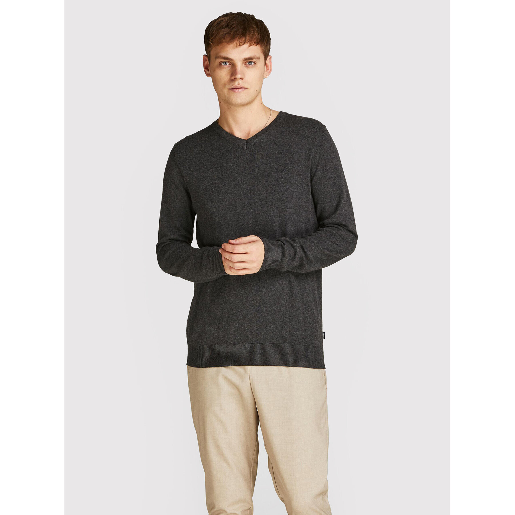 Jack&Jones Sweater Emil 12208365 Szürke Regular Fit - Pepit.hu