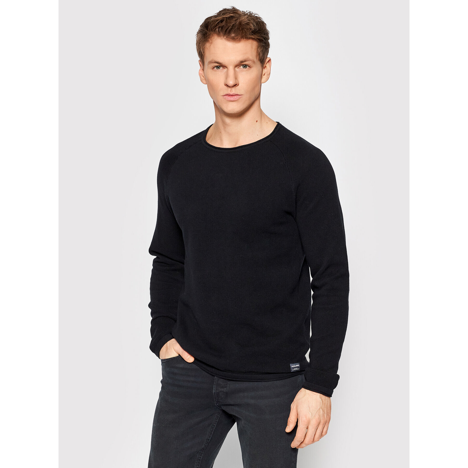 Jack&Jones Sweater Hill 12157321 Fekete Regular Fit - Pepit.hu