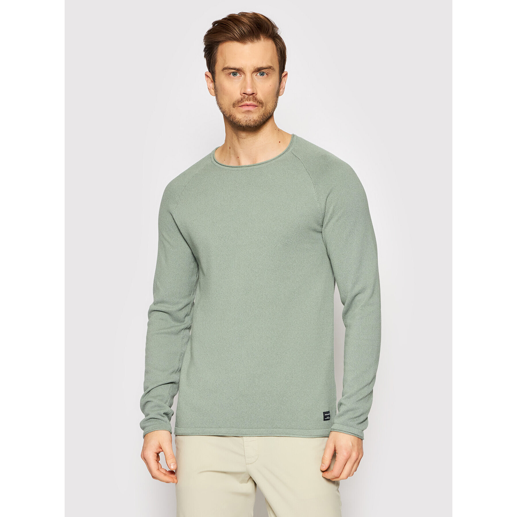 Jack&Jones Sweater Hill 12157321 Zöld Regular Fit - Pepit.hu