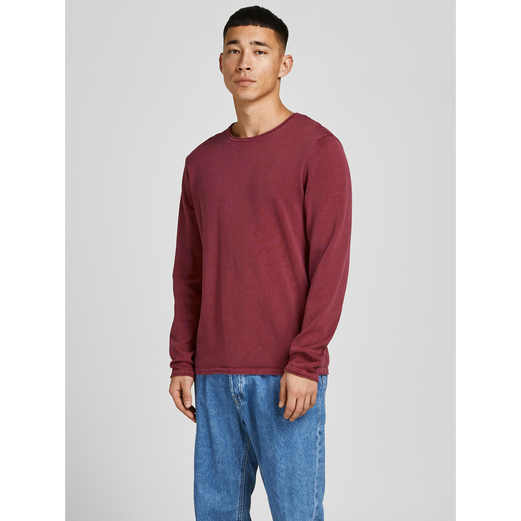 Jack&Jones Sweater Leo 12174001 Bordó Regular Fit - Pepit.hu