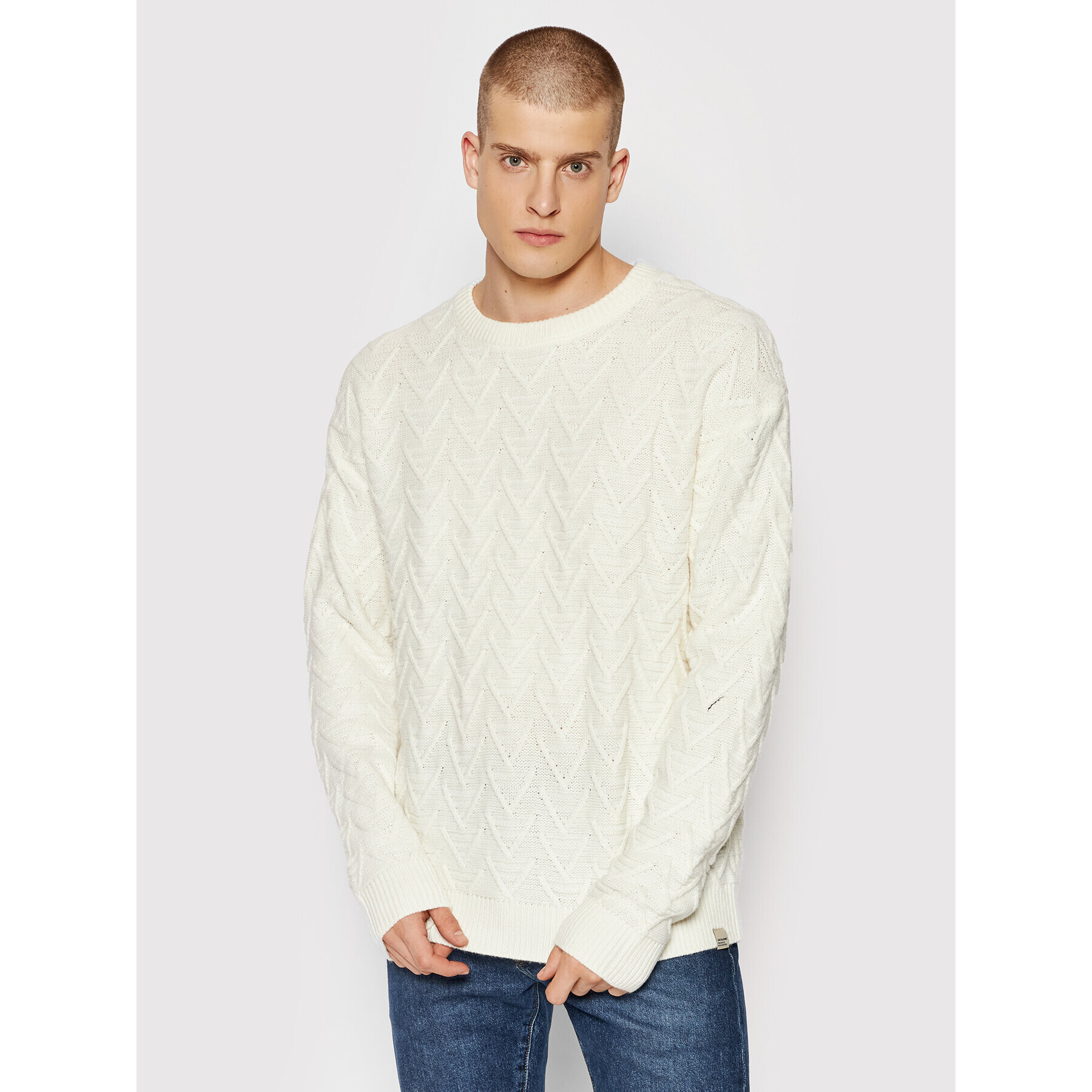 Jack&Jones Sweater Nox 12196852 Fehér Regular Fit - Pepit.hu