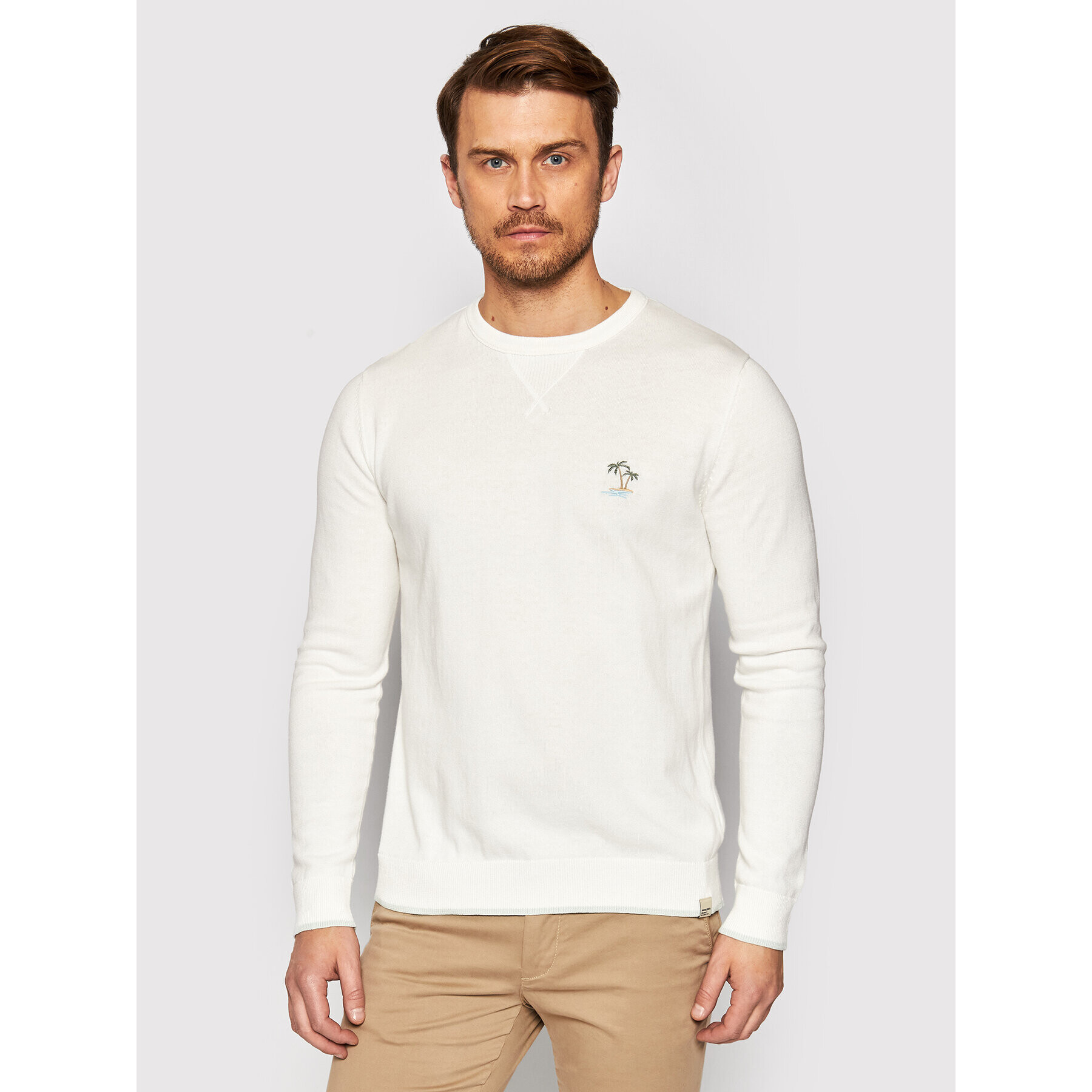 Jack&Jones Sweater Playa 12188212 Bézs Regular Fit - Pepit.hu