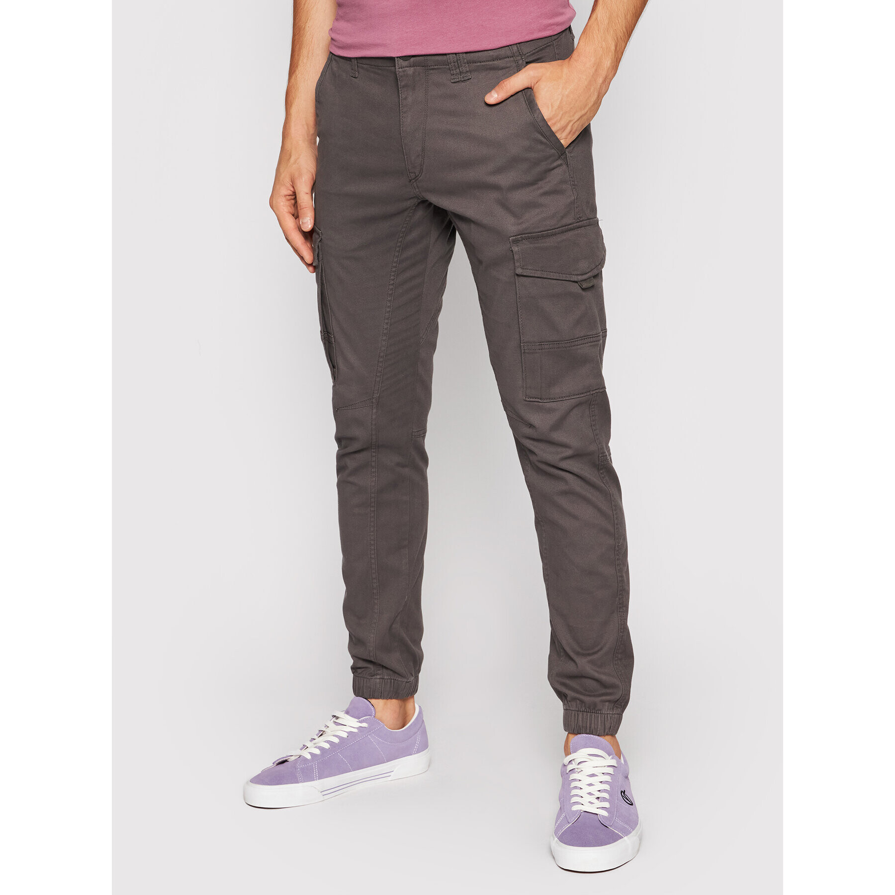 Jack&Jones Szövet nadrág Paul 12140326 Szürke Tapered Fit - Pepit.hu