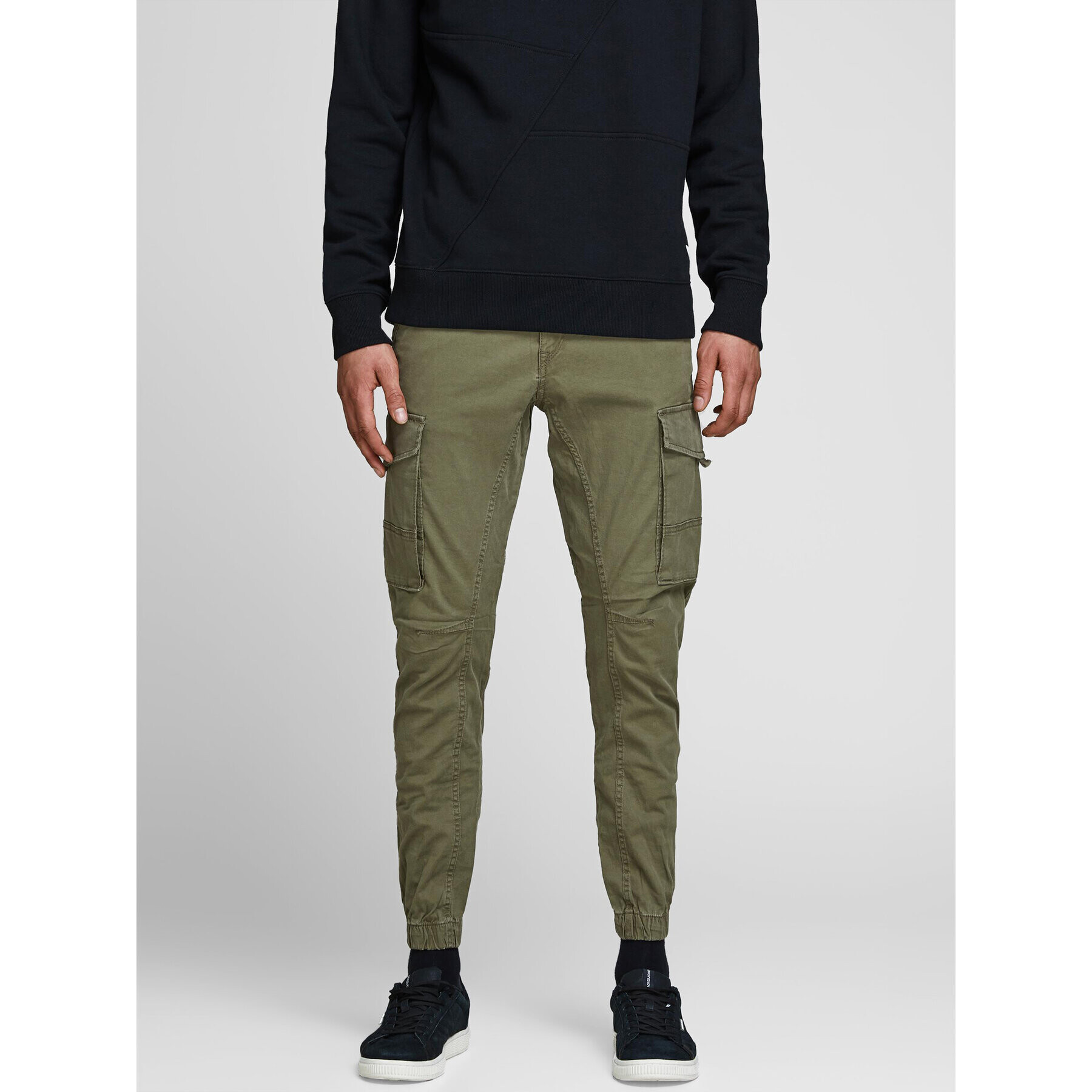 Jack&Jones Szövet nadrág Paul Flake 12141844 Zöld Tapered Fit - Pepit.hu