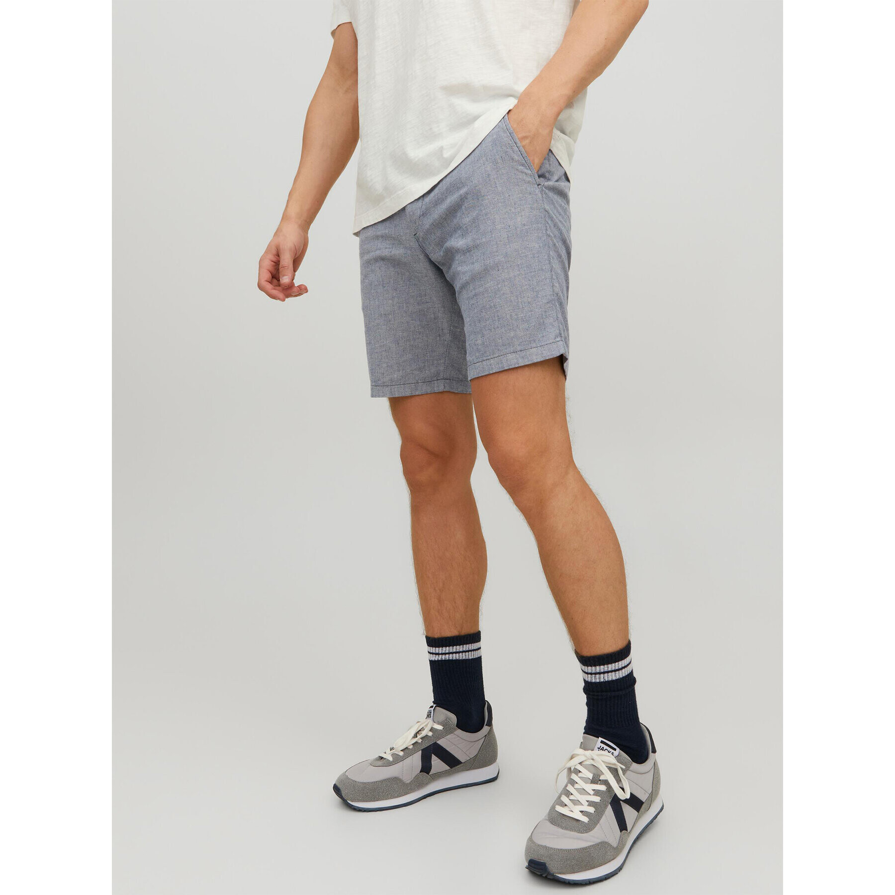 Jack&Jones Szövet rövidnadrág Dave 12229629 Kék Regular Fit - Pepit.hu