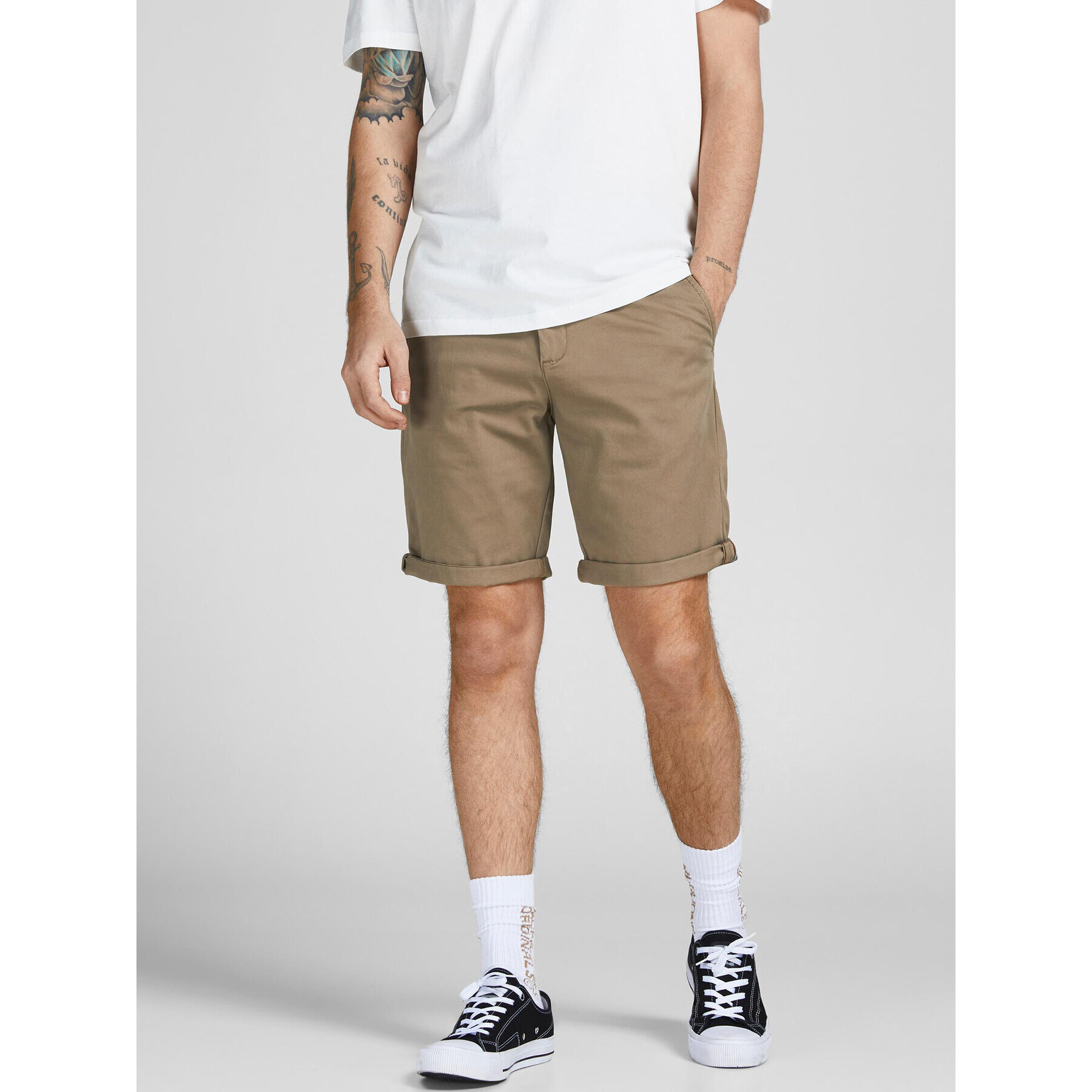 Jack&Jones Szövet rövidnadrág Bowie 12165604 Bézs Regular Fit - Pepit.hu