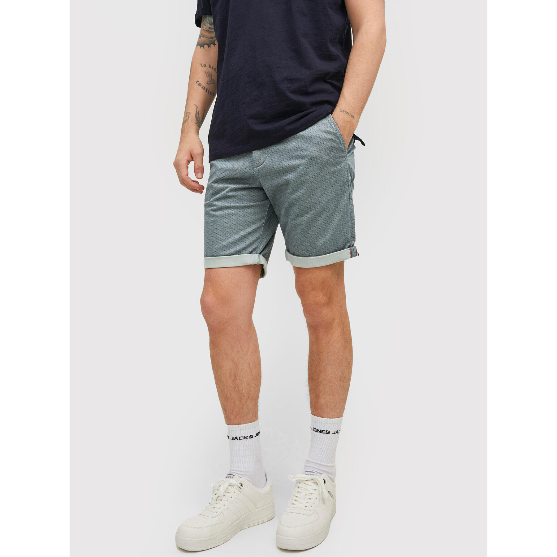 Jack&Jones Szövet rövidnadrág Bowie 12204211 Zöld Slim Fit - Pepit.hu