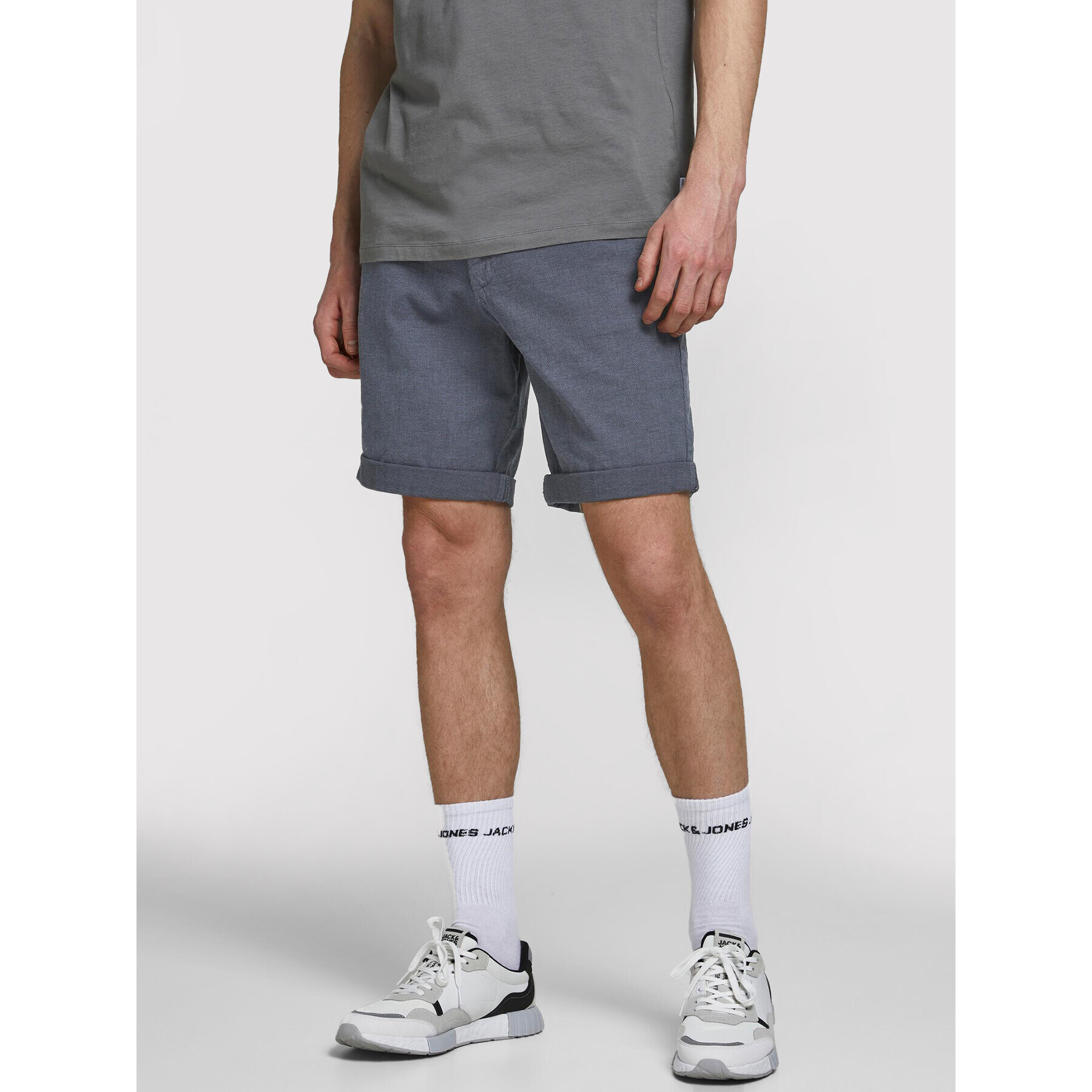 Jack&Jones Szövet rövidnadrág Kenso 12183665 Sötétkék Regular Fit - Pepit.hu