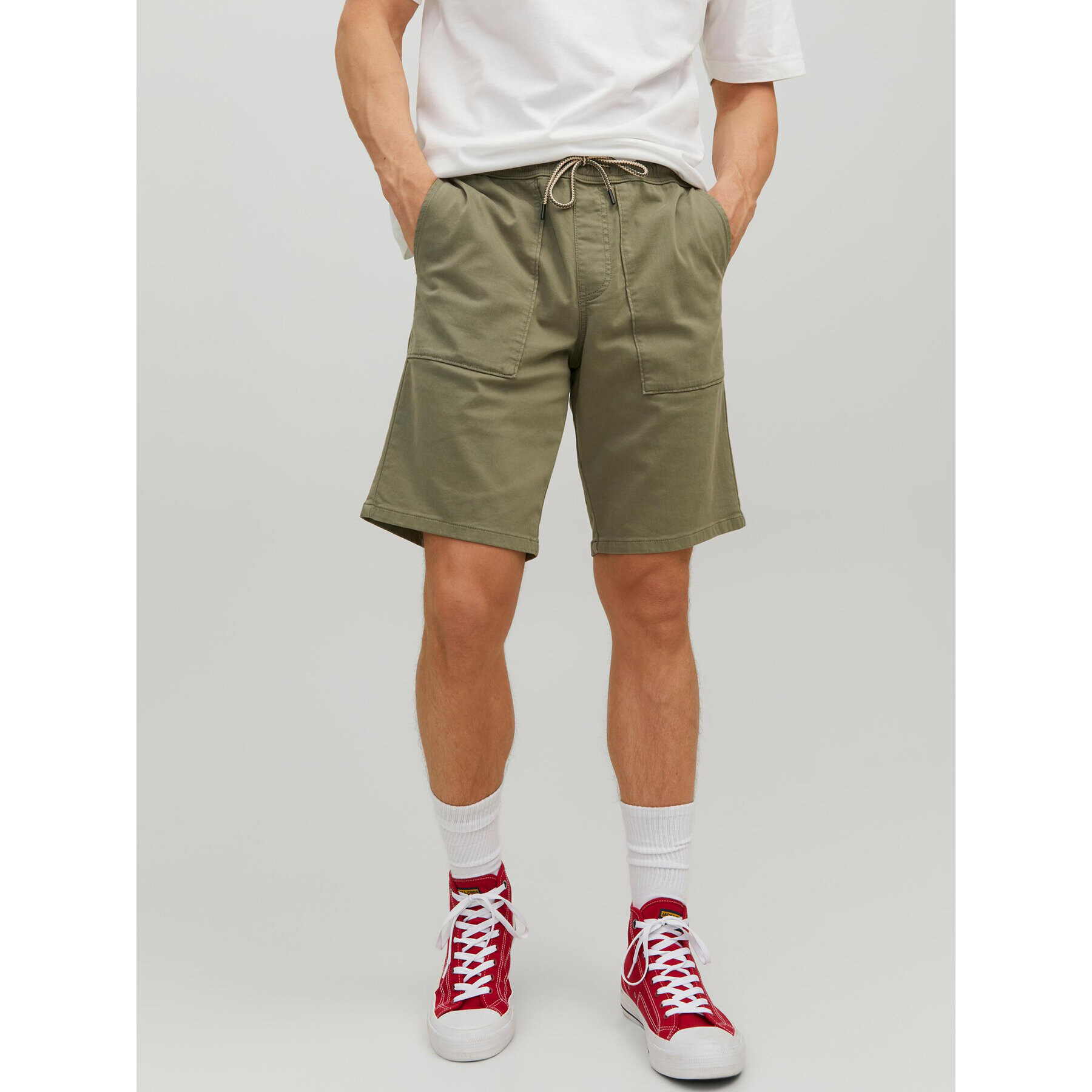 Jack&Jones Szövet rövidnadrág Lewis 12229946 Zöld Regular Fit - Pepit.hu