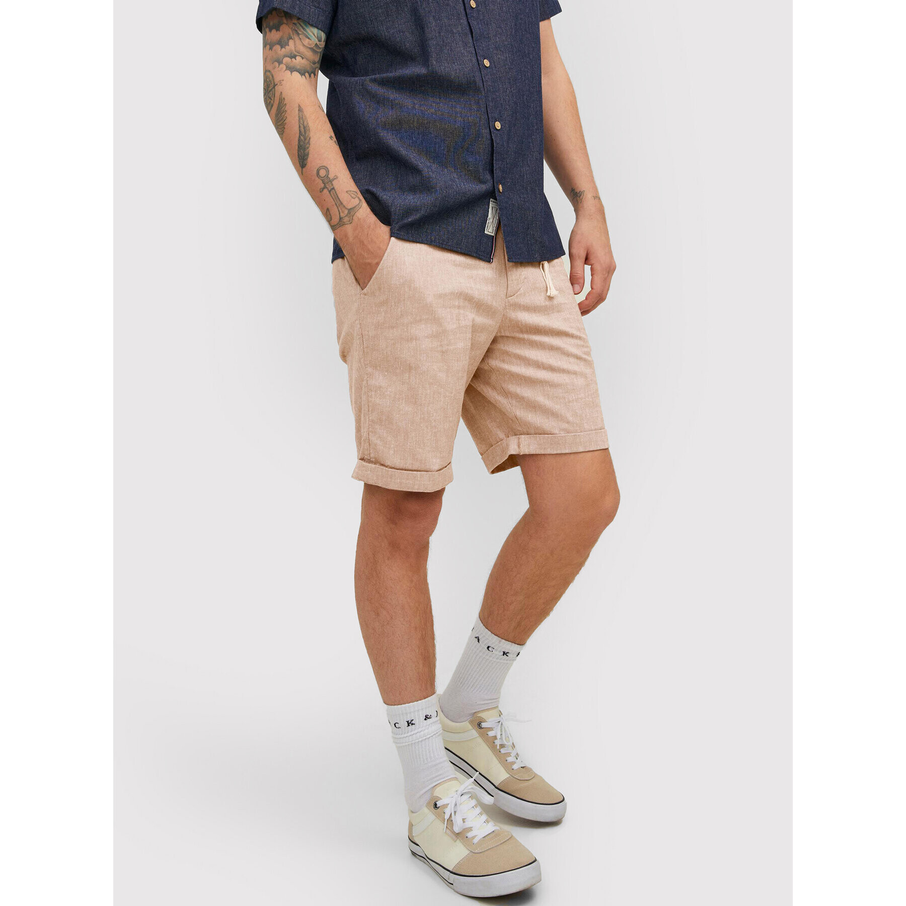 Jack&Jones Szövet rövidnadrág Sky 12210139 Bézs Regular Fit - Pepit.hu