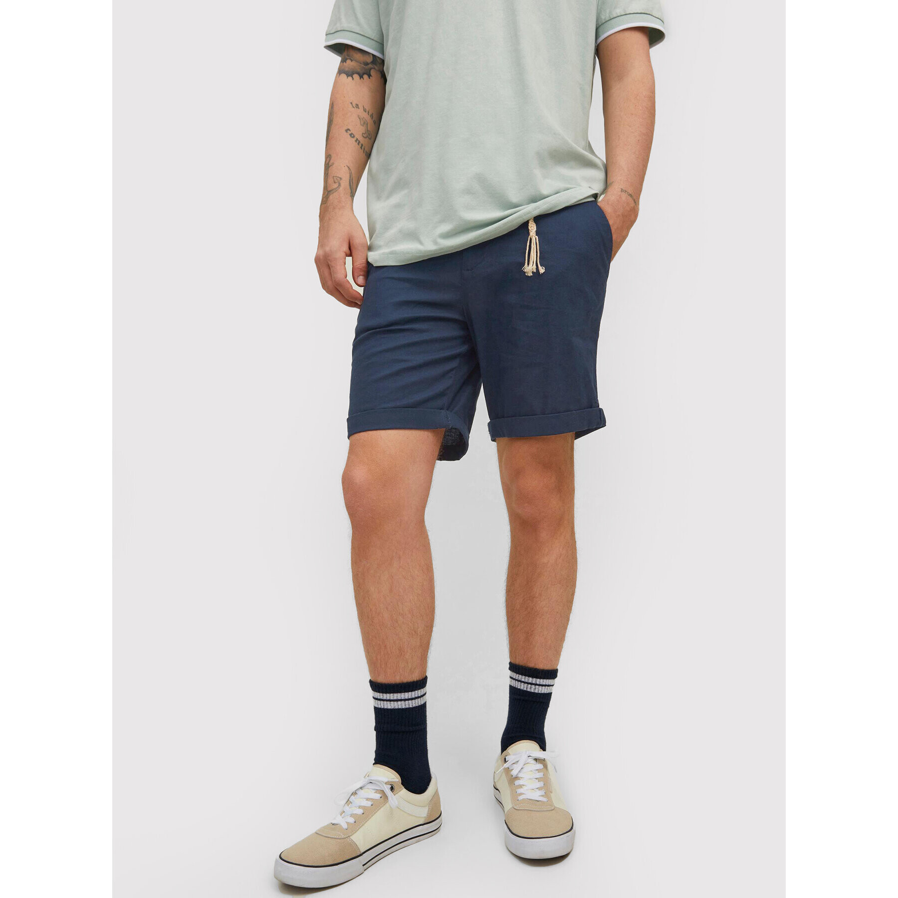 Jack&Jones Szövet rövidnadrág Sky 12210139 Sötétkék Regular Fit - Pepit.hu