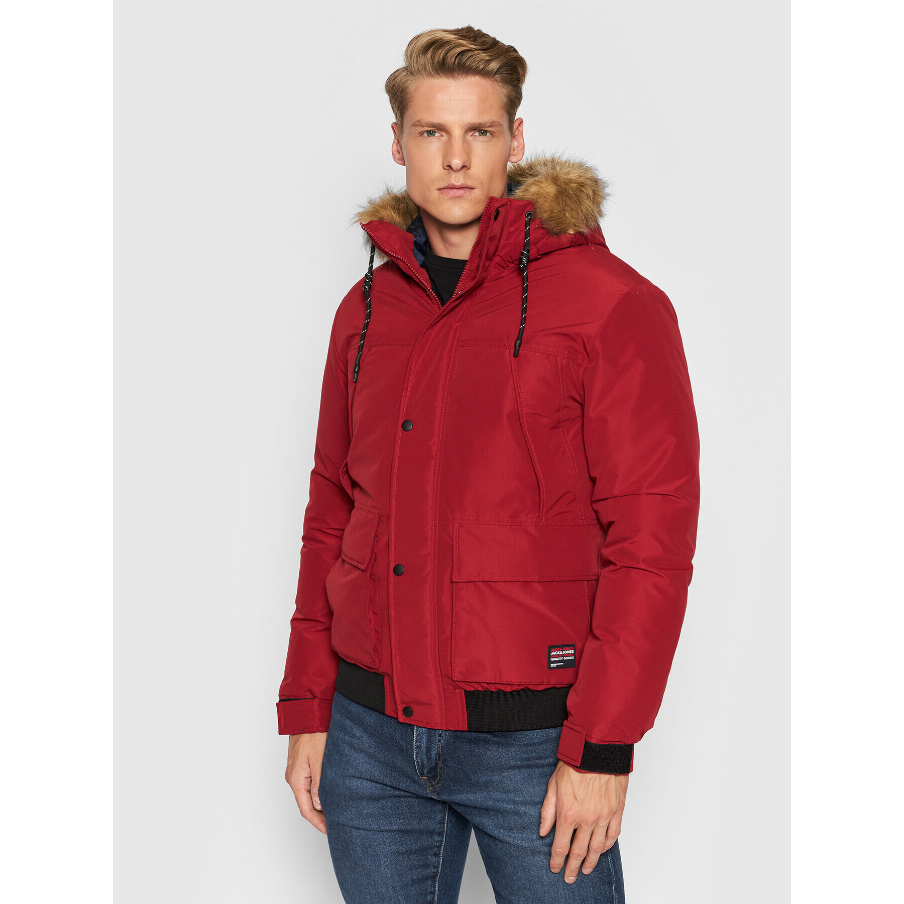 Jack&Jones Télikabát Super Bomber 12190044 Piros Regular Fit - Pepit.hu