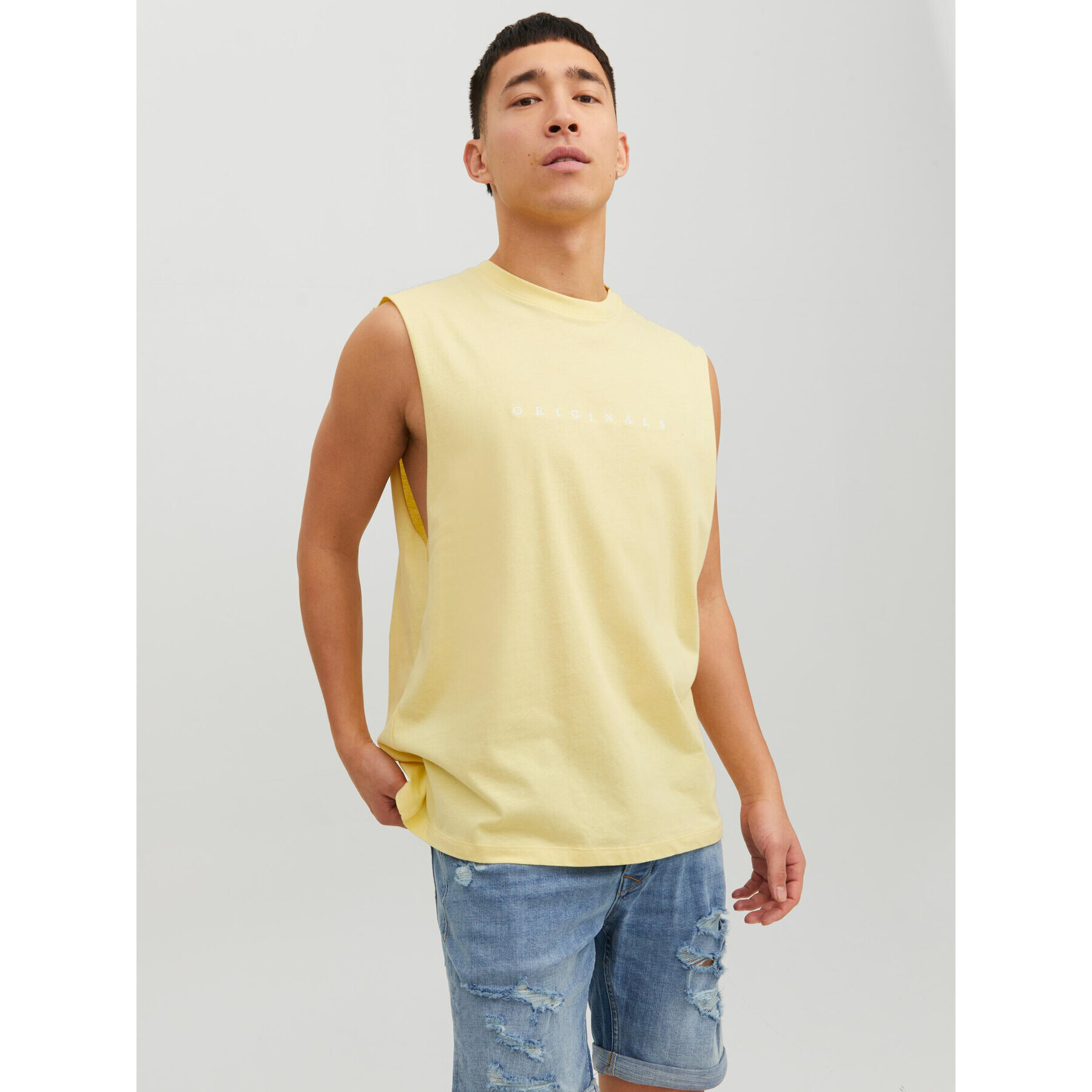 Jack&Jones Trikó 12210016 Sárga Oversize - Pepit.hu