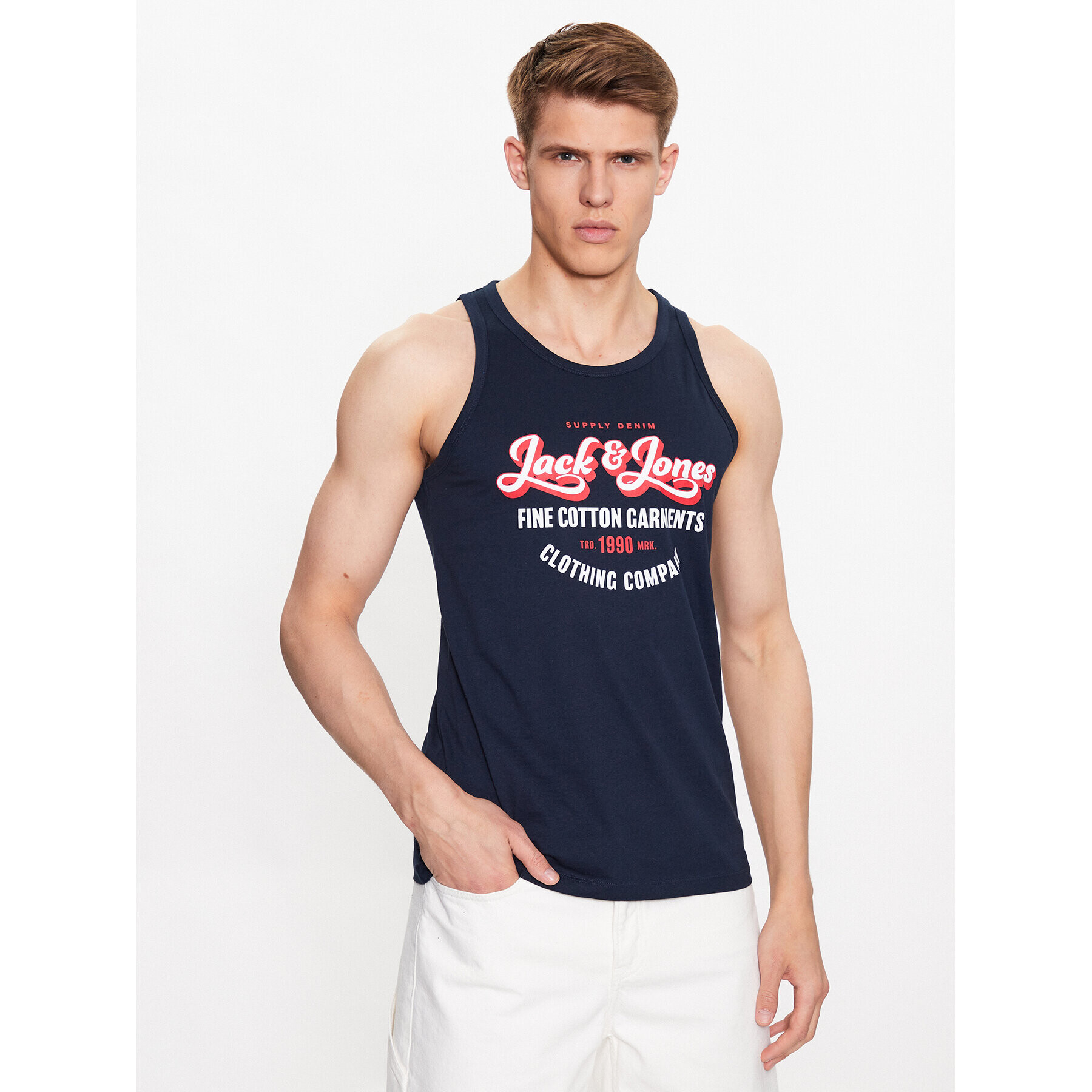 Jack&Jones Trikó 12222337 Sötétkék Regular Fit - Pepit.hu