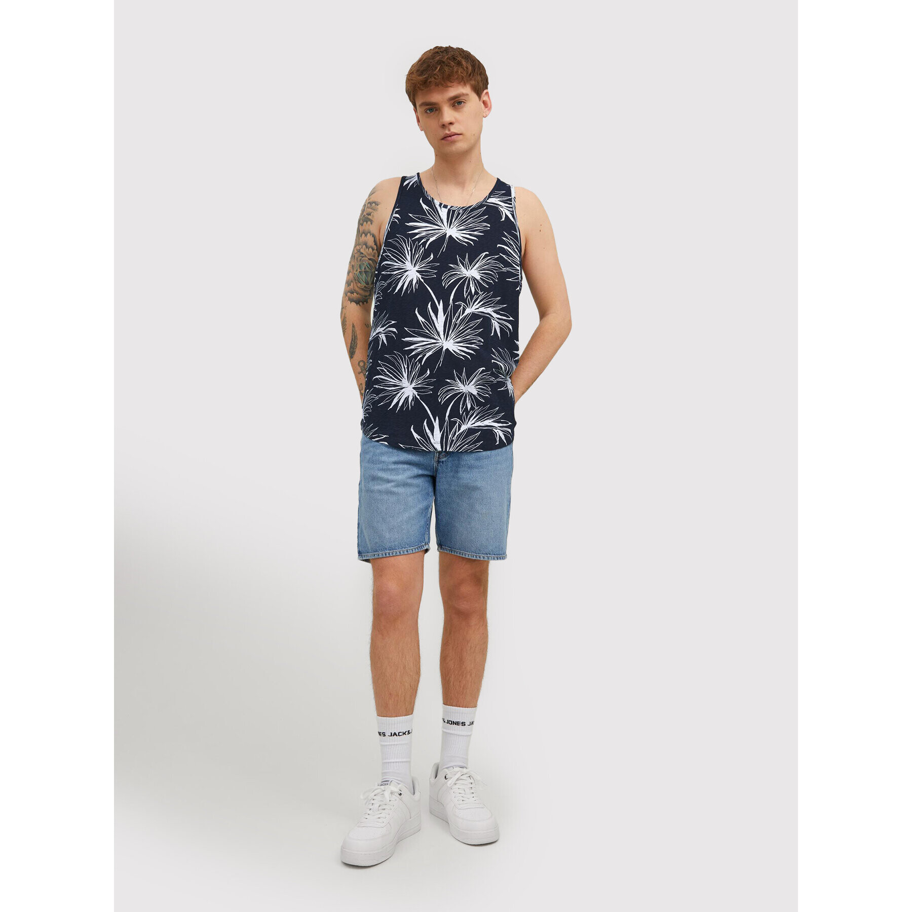 Jack&Jones Trikó Breezy 12209638 Sötétkék Regular Fit - Pepit.hu