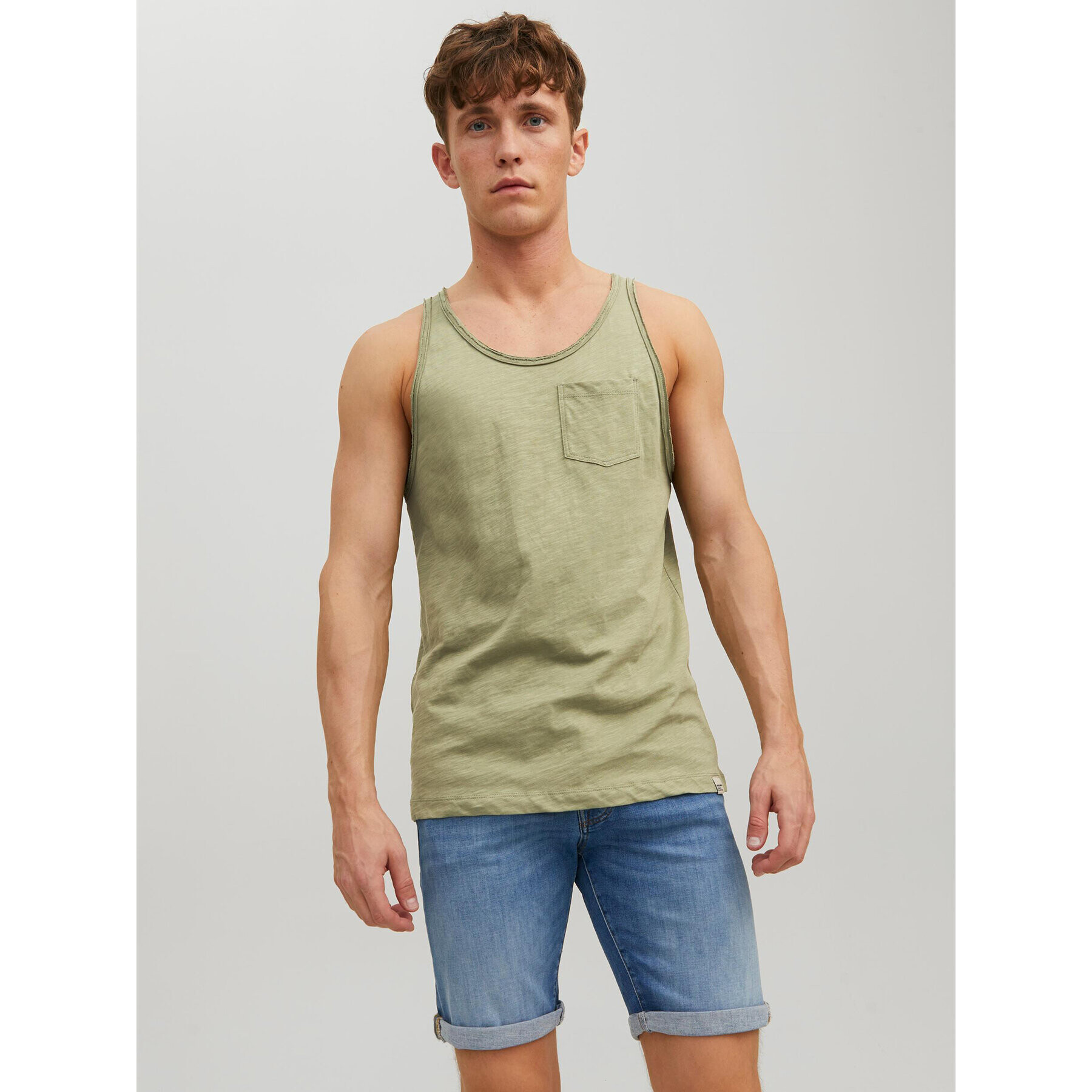 Jack&Jones Trikó Crayon 12232071 Zöld Regular Fit - Pepit.hu